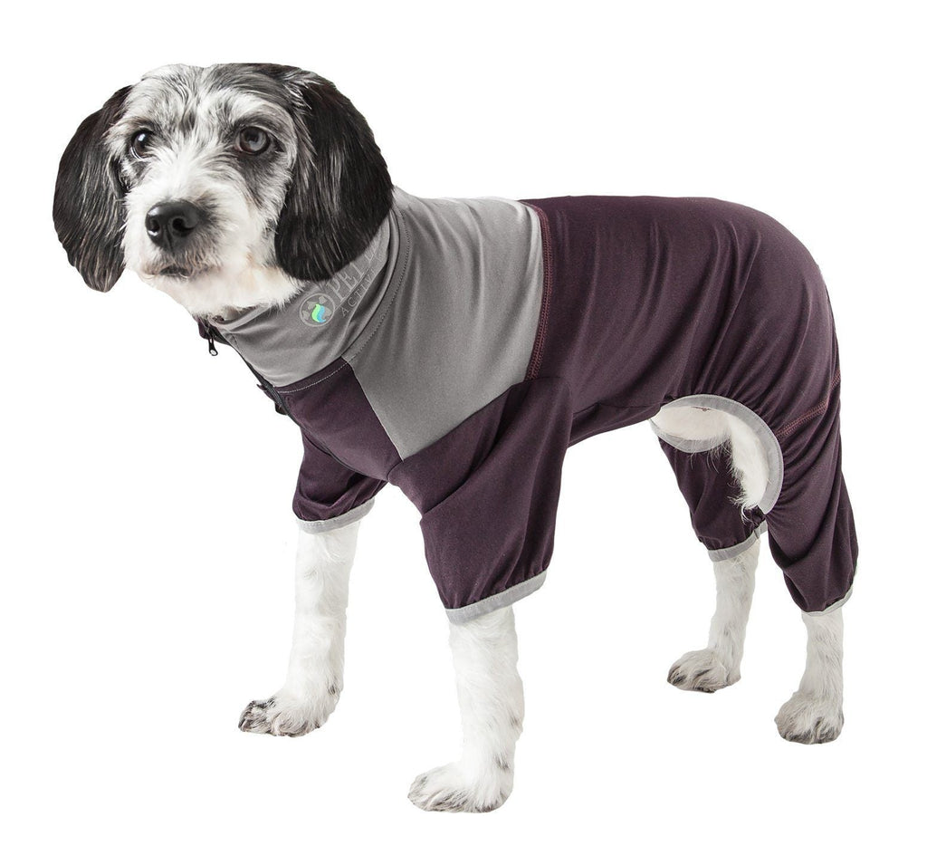 Pet Life ®  Active 'Embarker' 4-Way Stretch Fitness Yoga Full Body Dog Tracksuit - P's One-Stop Shop 
