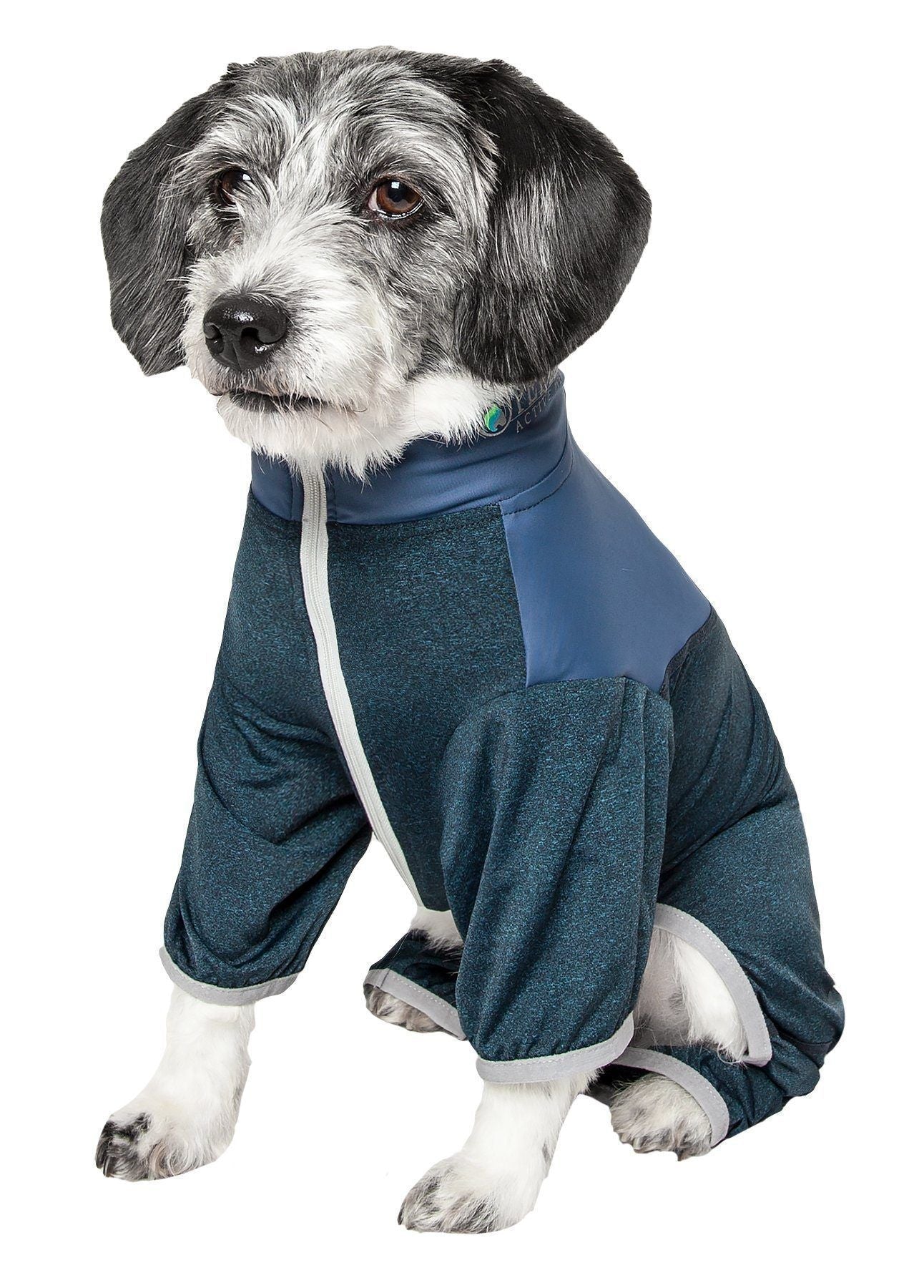 Pet Life ®  Active 'Embarker' 4-Way Stretch Fitness Yoga Full Body Dog Tracksuit - P's One-Stop Shop 