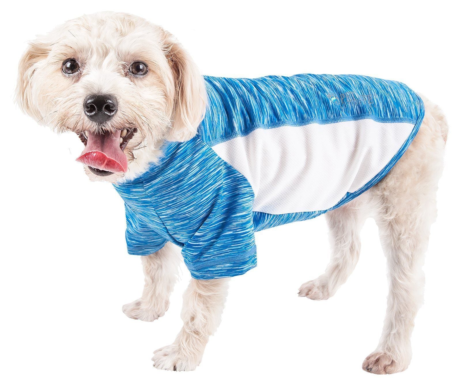 Pet Life ® Active 'Warf Speed' Heathered Ultra-Stretch Yoga Fitness Dog T-Shirt - P's One-Stop Shop 
