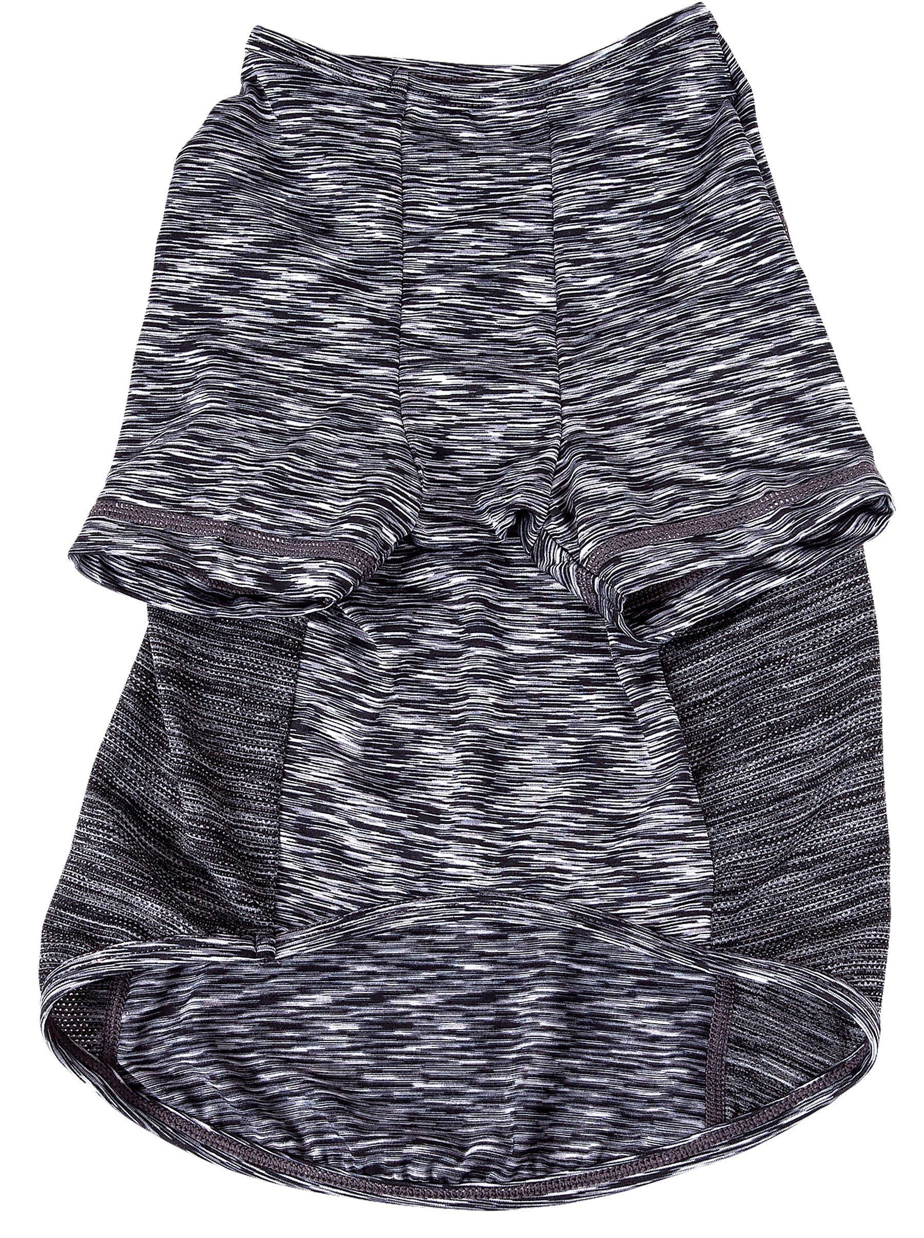 Pet Life ® Active 'Warf Speed' Heathered Ultra-Stretch Yoga Fitness Dog T-Shirt - P's One-Stop Shop 