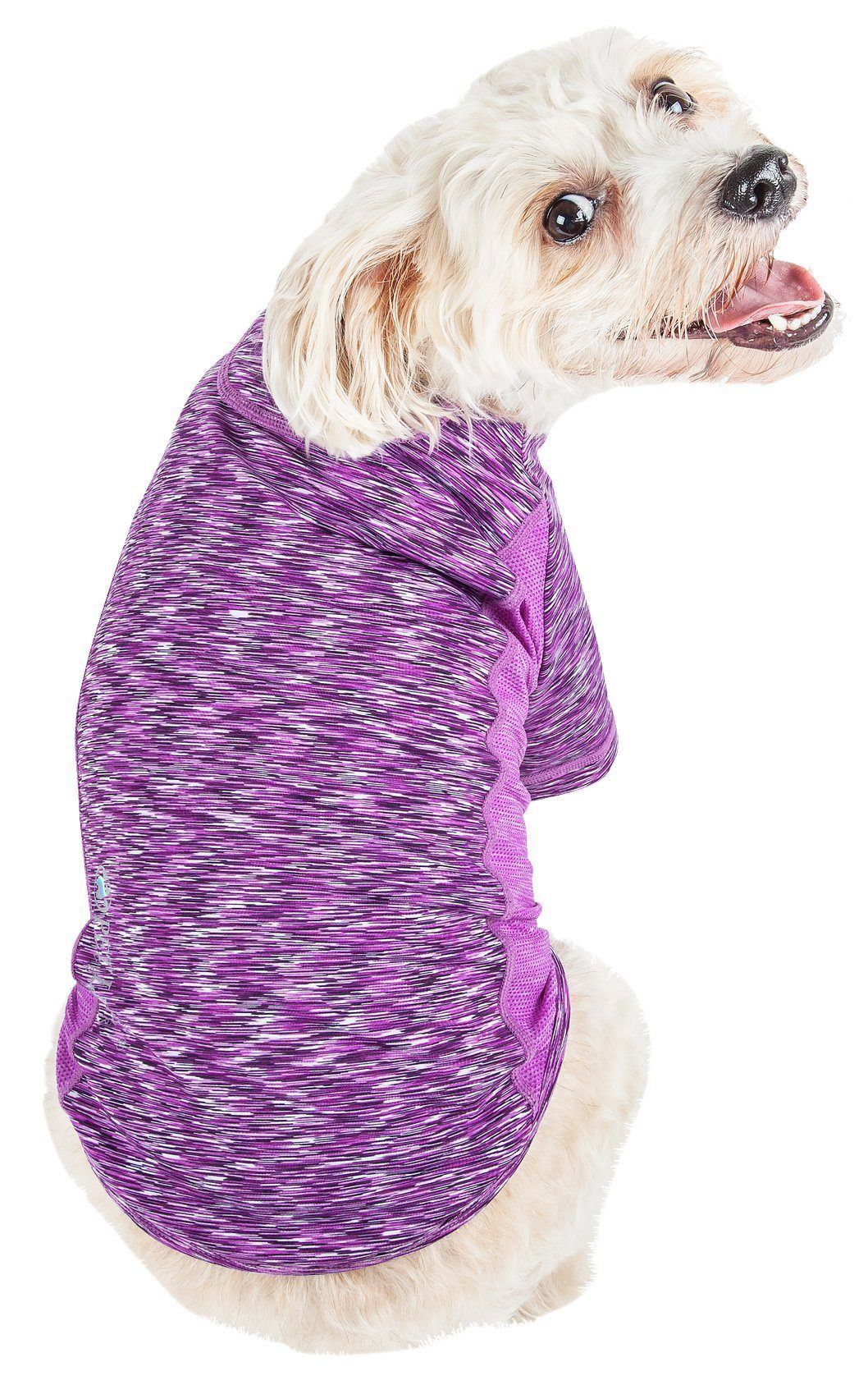 Pet Life ® Active 'Warf Speed' Heathered Ultra-Stretch Yoga Fitness Dog T-Shirt - P's One-Stop Shop 