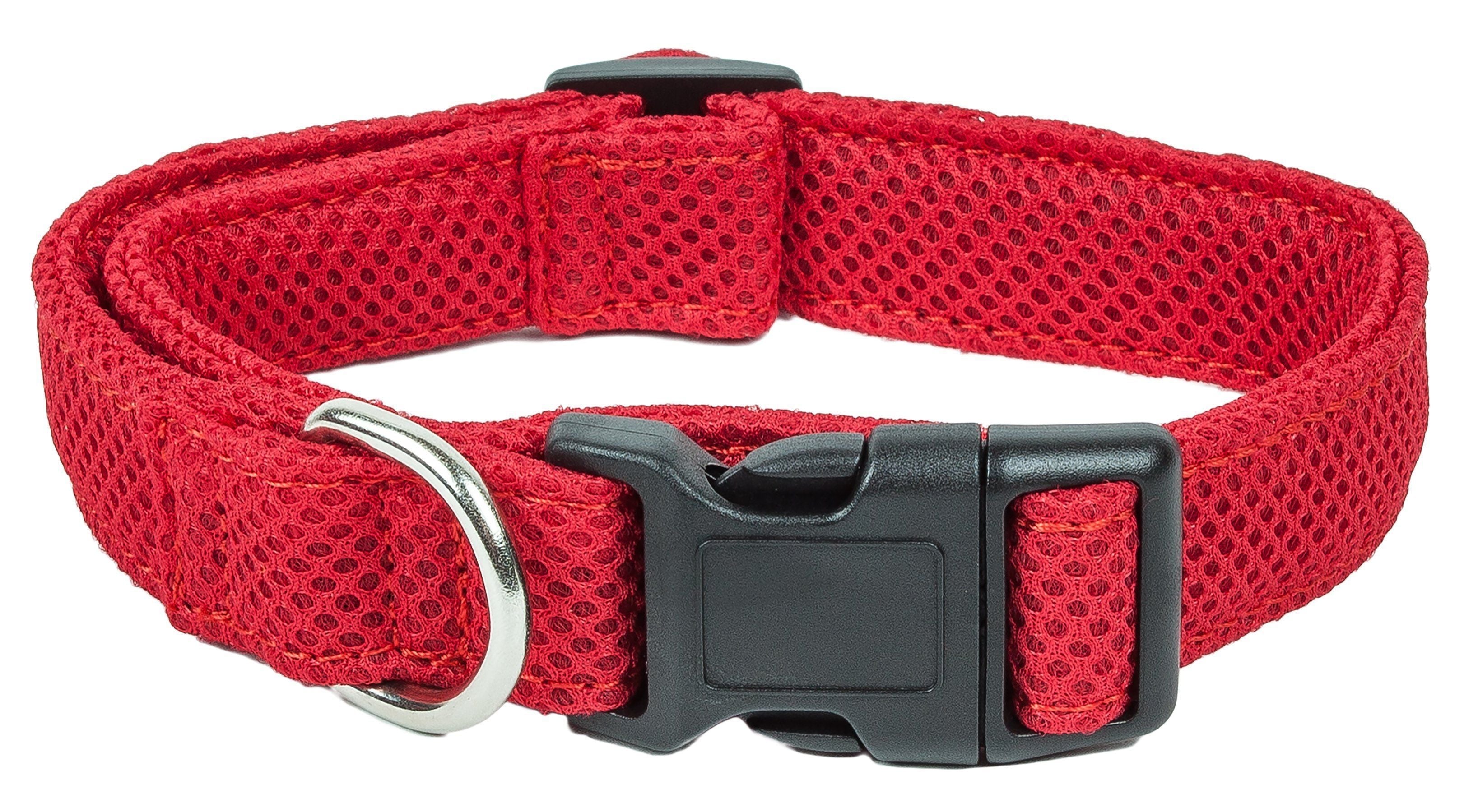 Pet Life ®  'Aero Mesh' Dual-Sided Breathable and Adjustable Thick Mesh Dog Collar - P's One-Stop Shop 