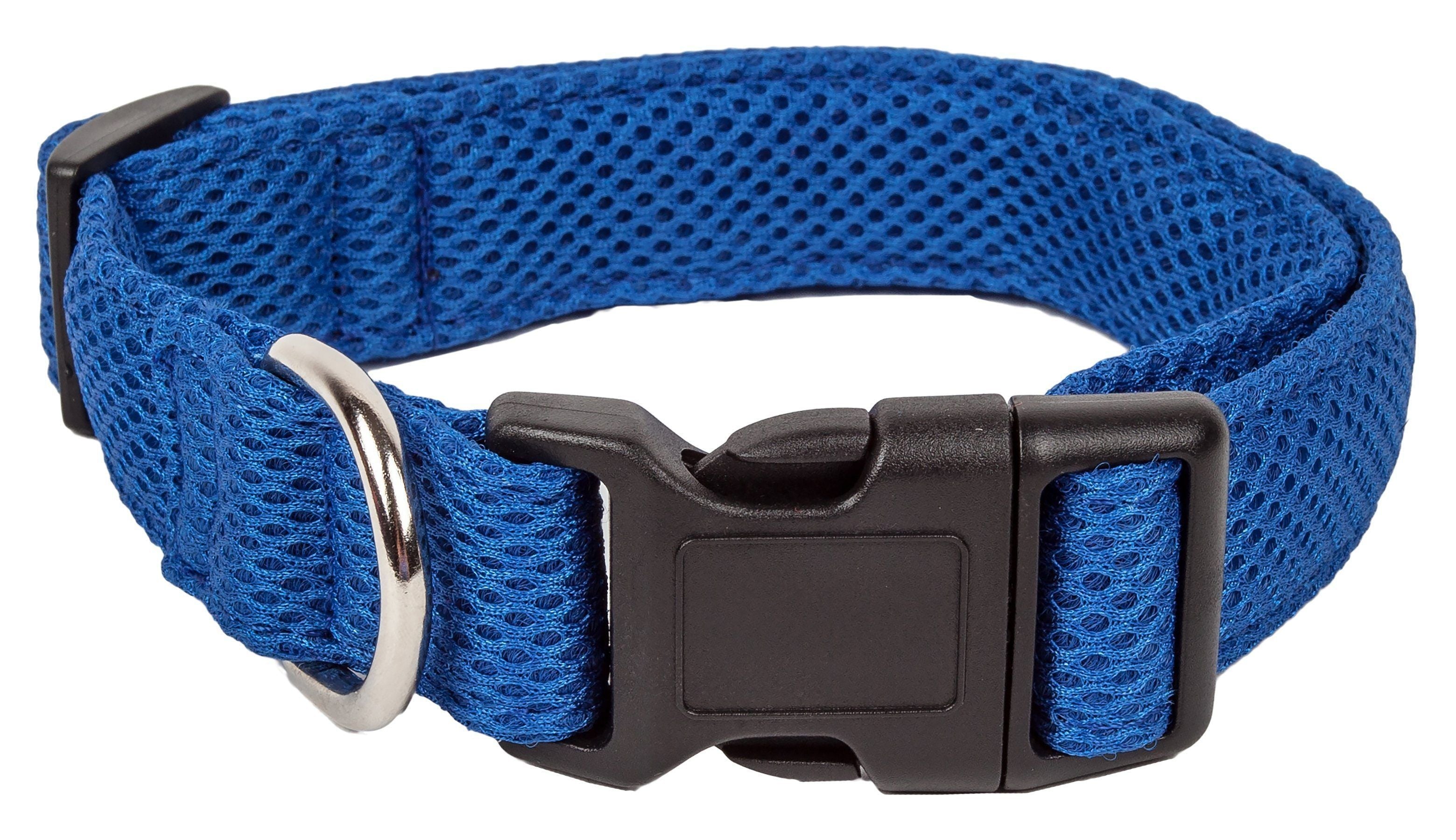Pet Life ®  'Aero Mesh' Dual-Sided Breathable and Adjustable Thick Mesh Dog Collar - P's One-Stop Shop 