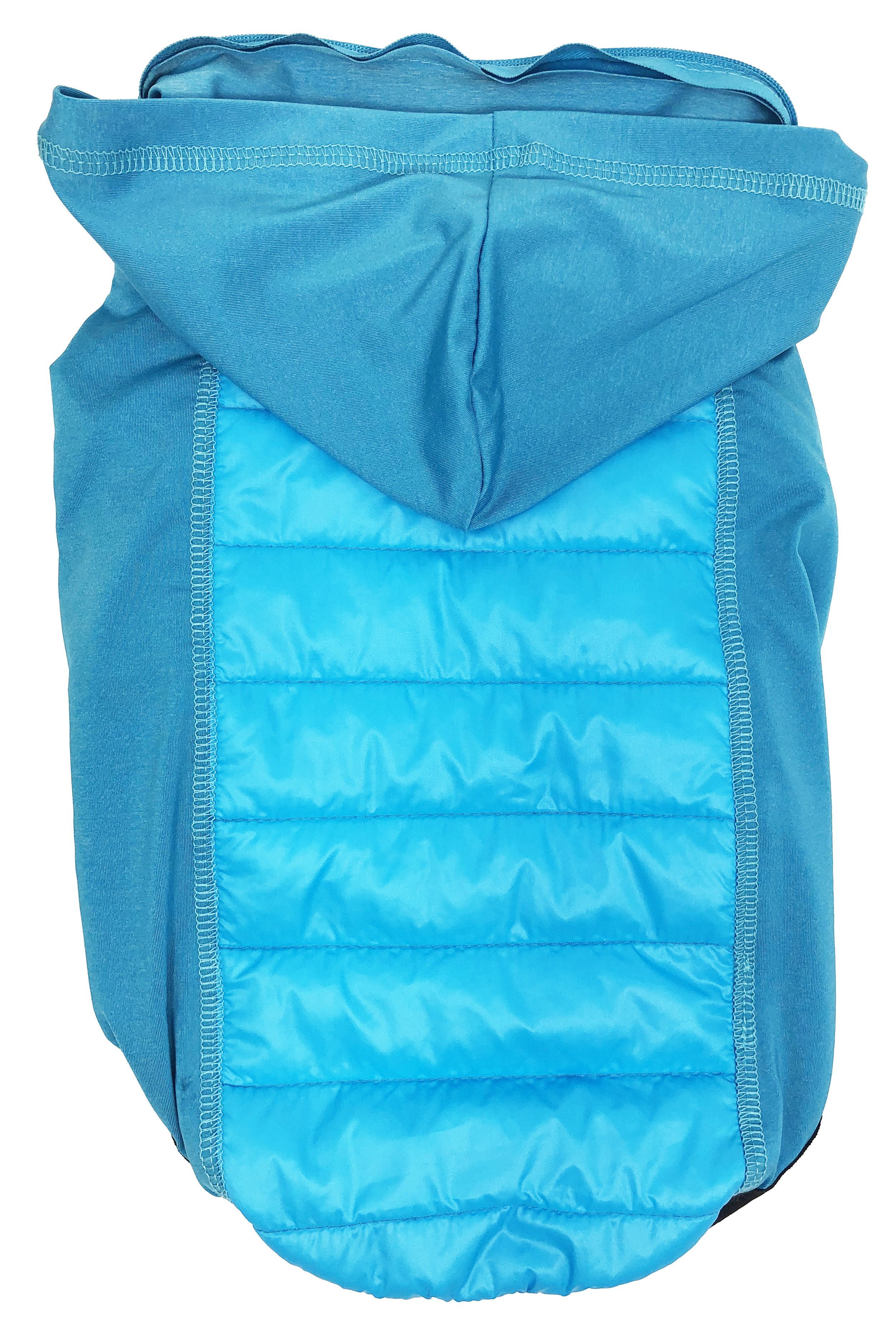 Pet Life ® 'Apex' Lightweight Hybrid 4-Season Stretch and Quick-Dry Dog Coat w/ Pop out Hood - P's One-Stop Shop 