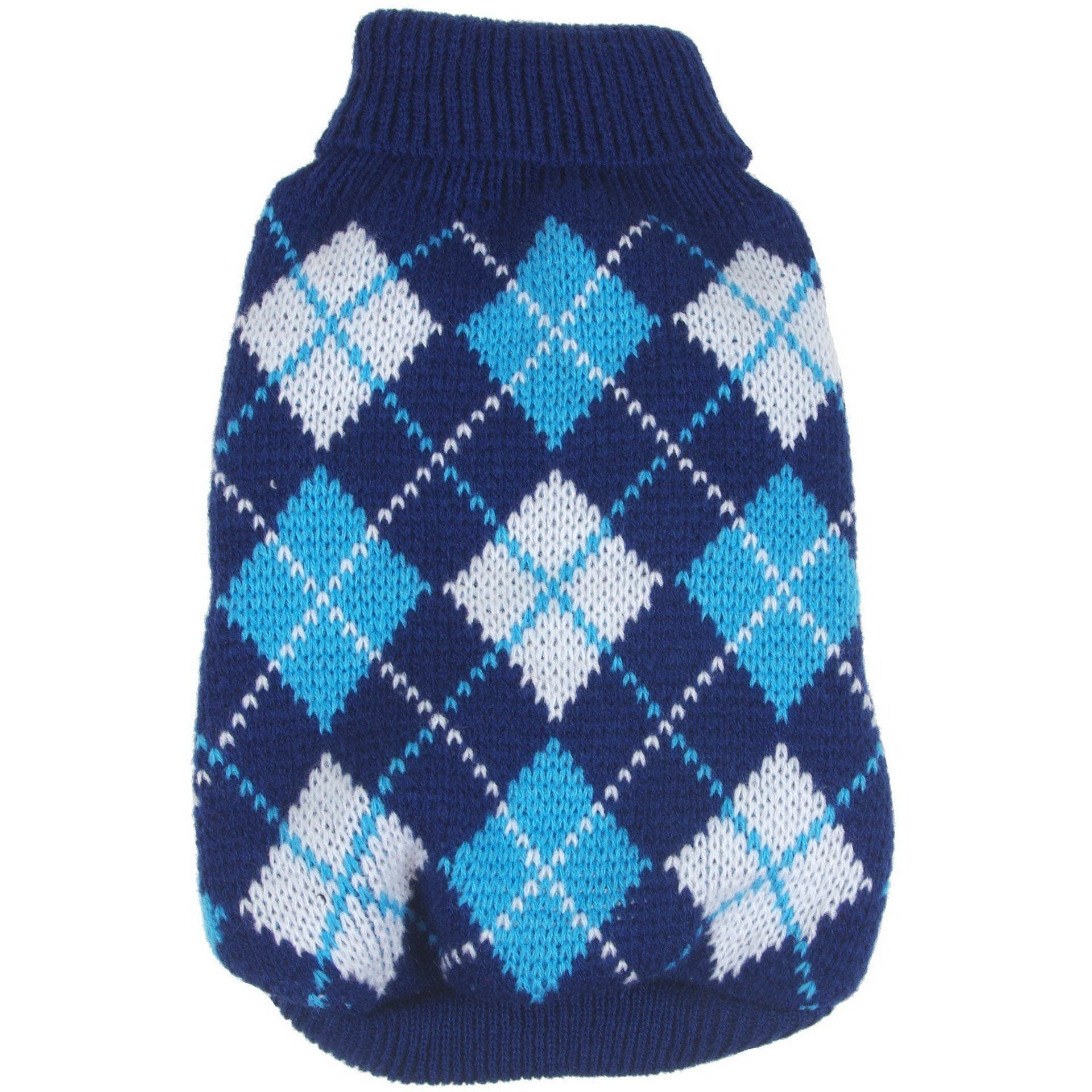 Pet Life ® 'Argyle Style' Ribbed Knitted Fashion Designer Dog Sweater - P's One-Stop Shop 