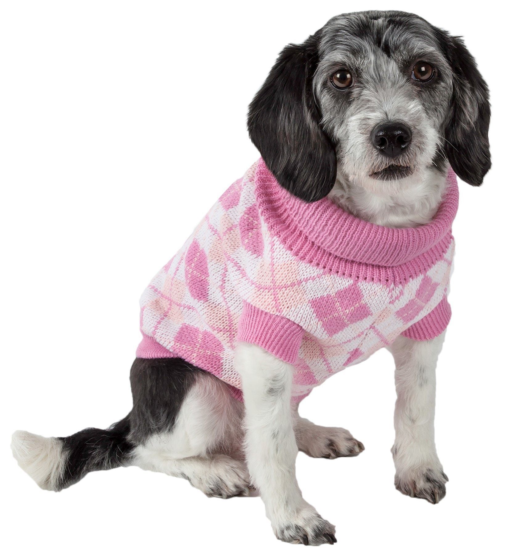 Pet Life ® 'Argyle Style' Ribbed Knitted Fashion Designer Dog Sweater - P's One-Stop Shop 