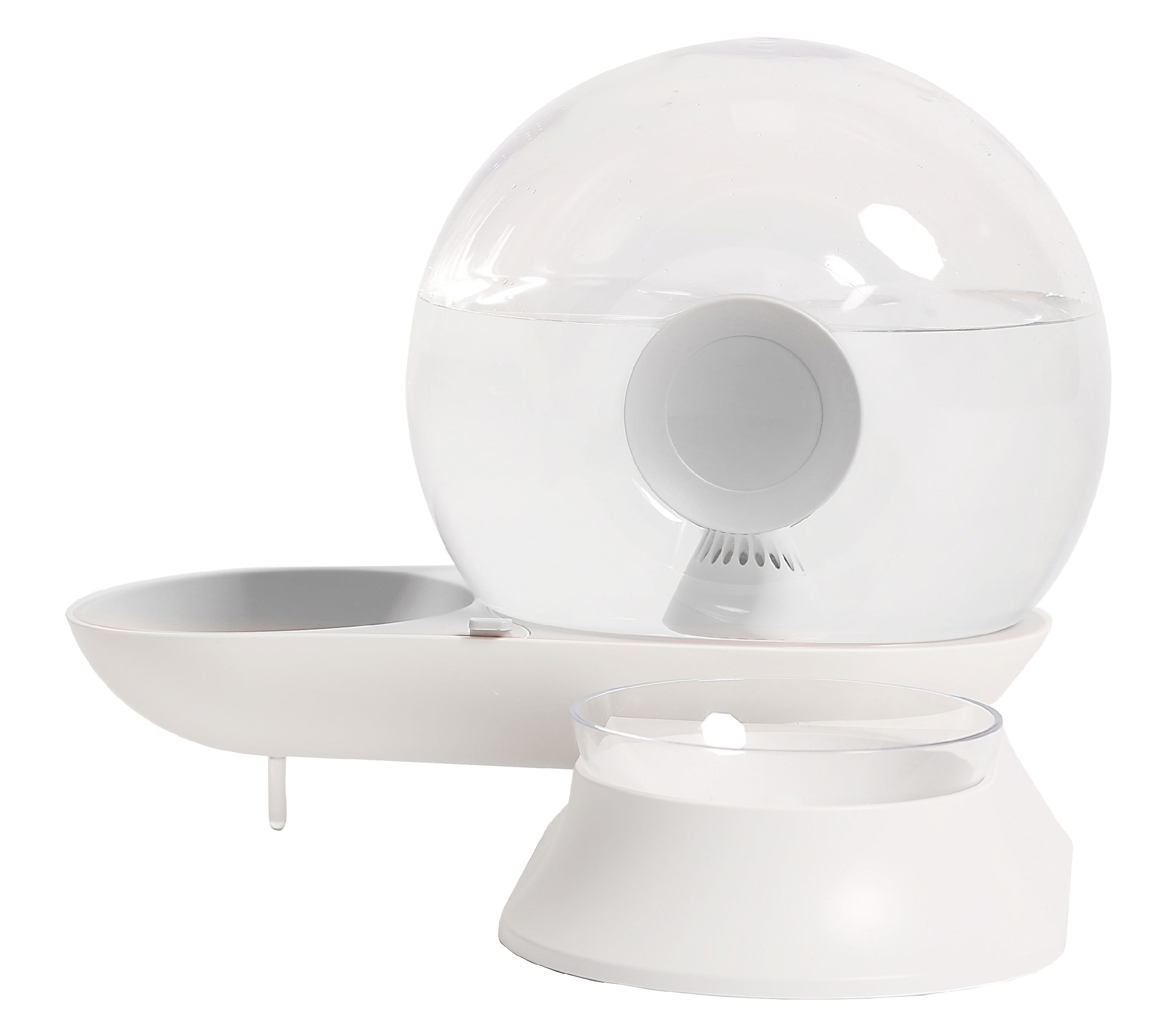 Pet Life ® 'Auto-Myst' Snail Shaped 2-in-1 Automated Gravity Pet Filtered Water Dispenser and Food Bowl - P's One-Stop Shop 