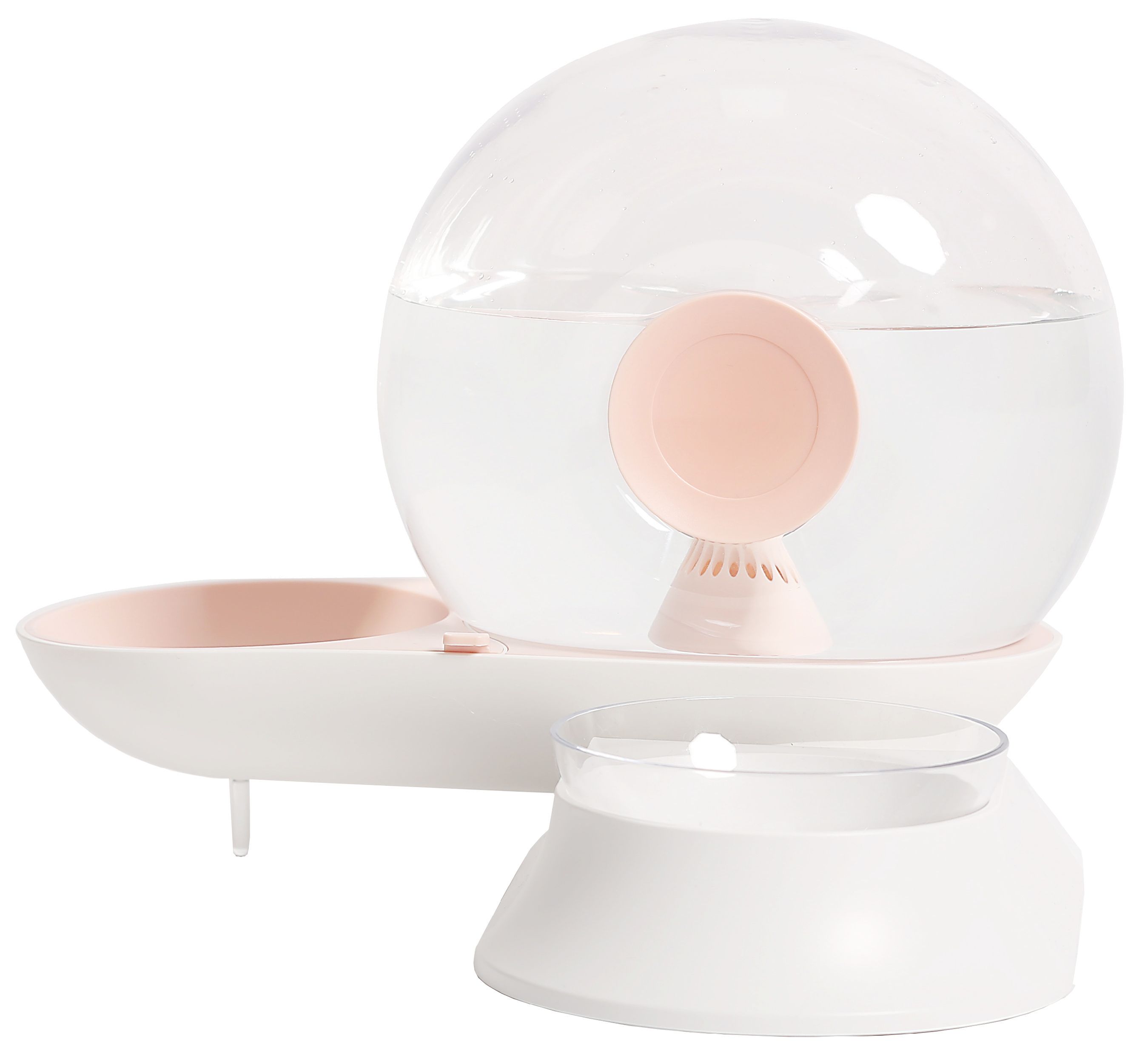 Pet Life ® 'Auto-Myst' Snail Shaped 2-in-1 Automated Gravity Pet Filtered Water Dispenser and Food Bowl - P's One-Stop Shop 