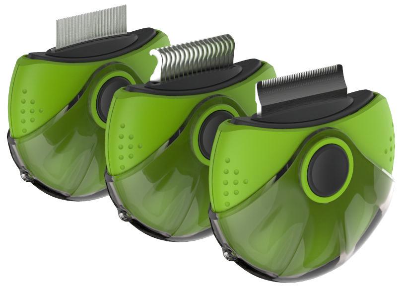 Pet Life ® 'Axler' Triple Rotating Rake Deshedder and Dematting Grooming Pet Comb - P's One-Stop Shop 