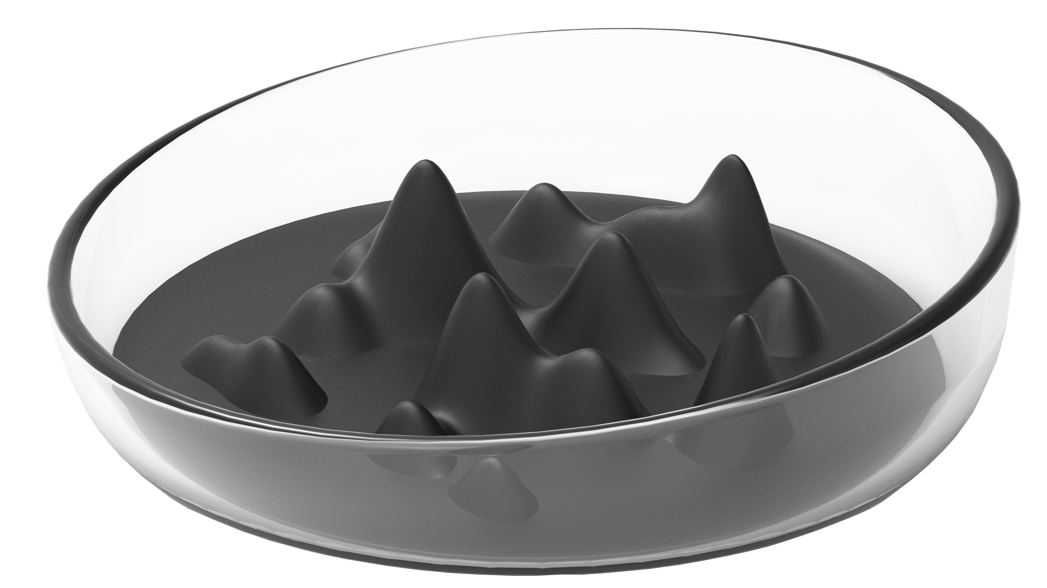 Pet Life ® 'Cirlicue' Mountain Shaped Modern Slow Feeding Pet Bowl - P's One-Stop Shop 