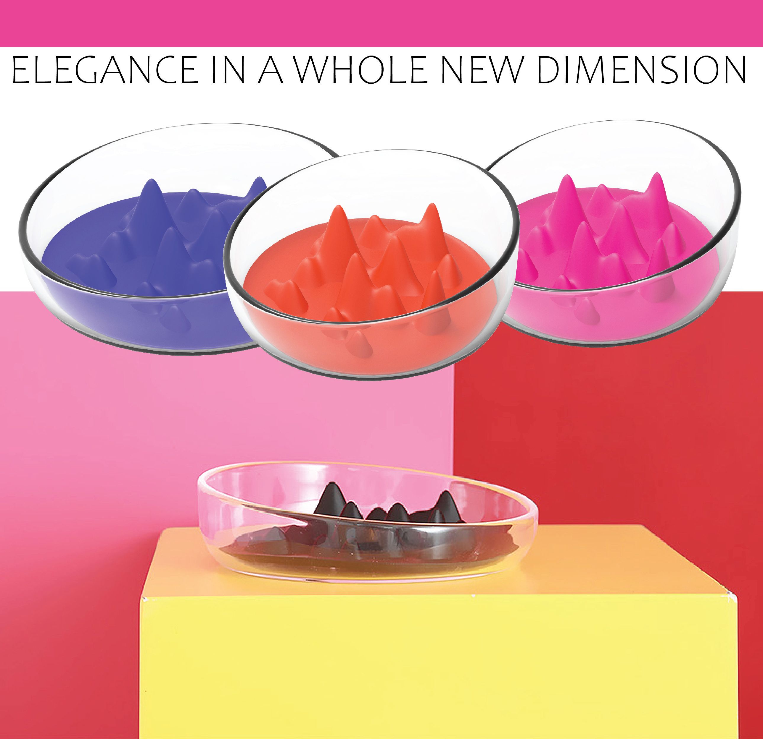 Pet Life ® 'Cirlicue' Mountain Shaped Modern Slow Feeding Pet Bowl - P's One-Stop Shop 