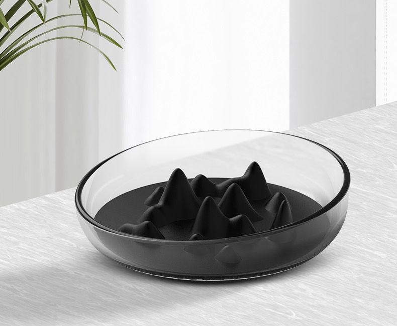 Pet Life ® 'Cirlicue' Mountain Shaped Modern Slow Feeding Pet Bowl - P's One-Stop Shop 