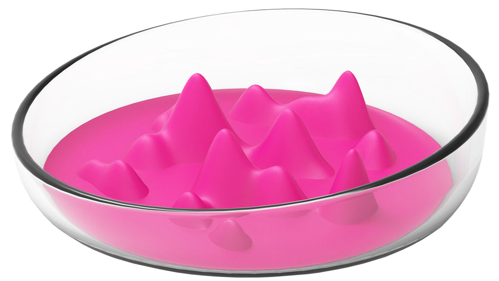 Pet Life ® 'Cirlicue' Mountain Shaped Modern Slow Feeding Pet Bowl - P's One-Stop Shop 