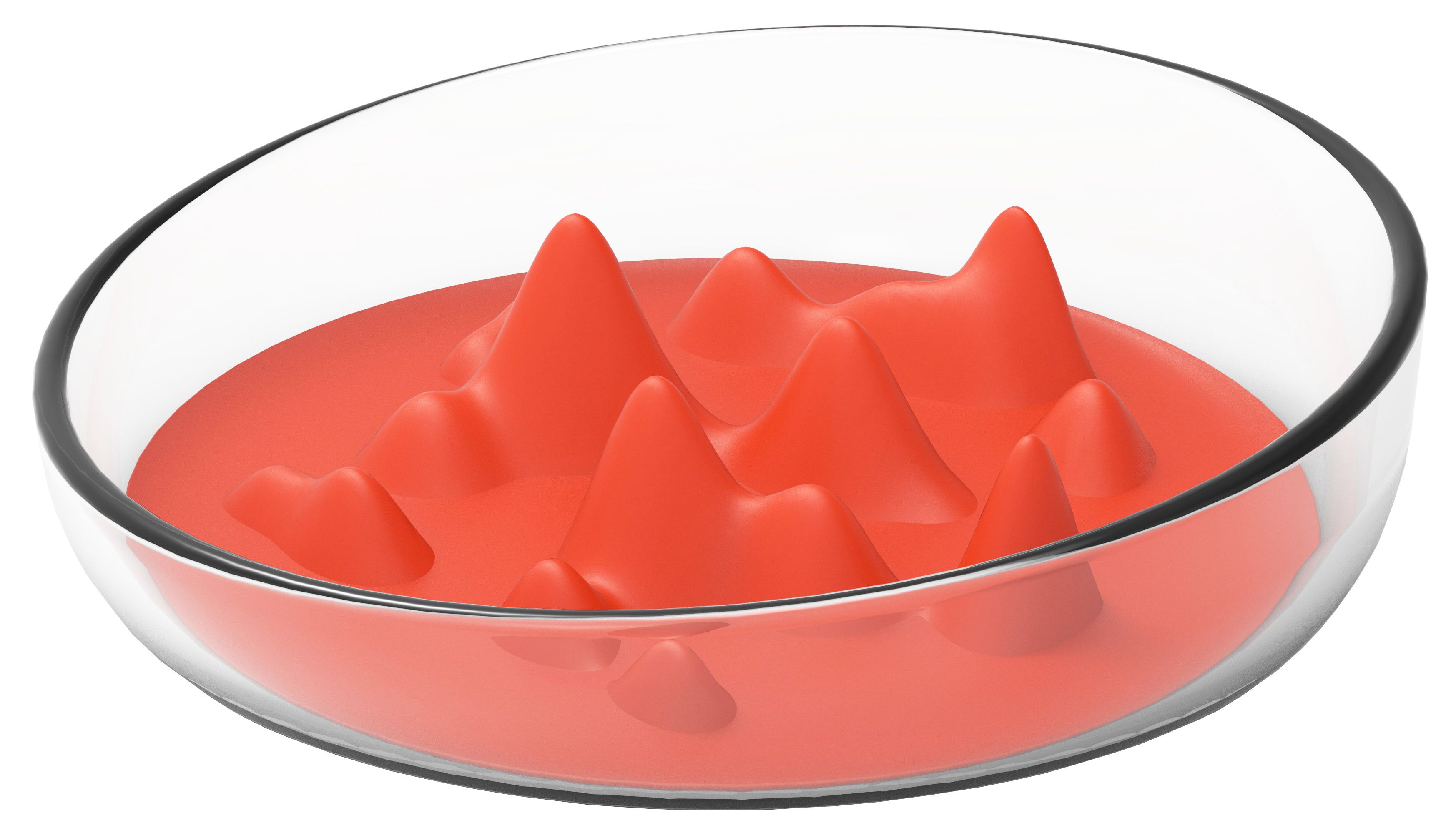 Pet Life ® 'Cirlicue' Mountain Shaped Modern Slow Feeding Pet Bowl - P's One-Stop Shop 