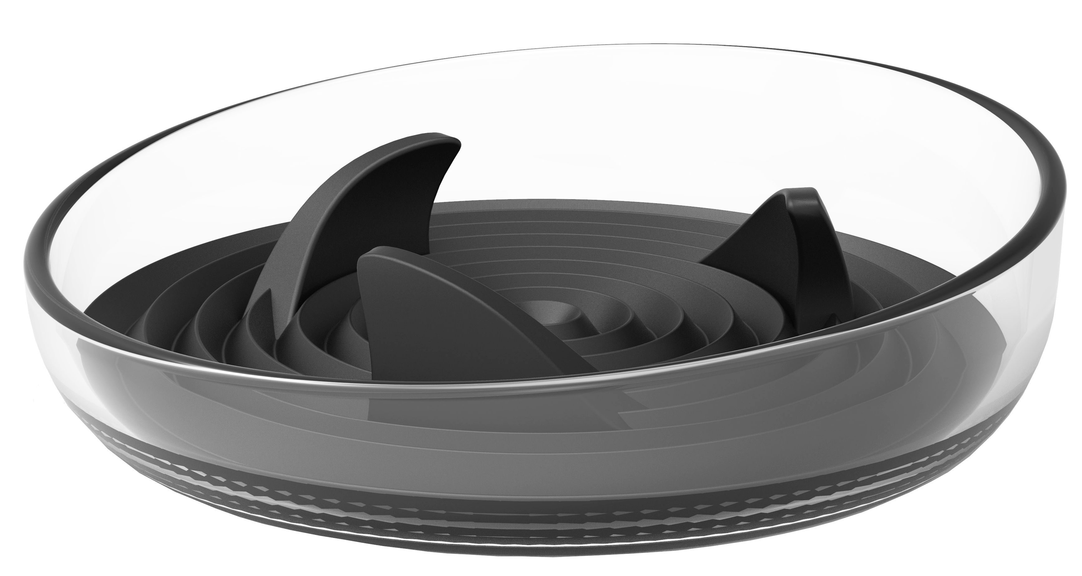 Pet Life ® 'Cirlicue' Shark Fin Shaped Modern Slow Feeding Pet Bowl - P's One-Stop Shop 