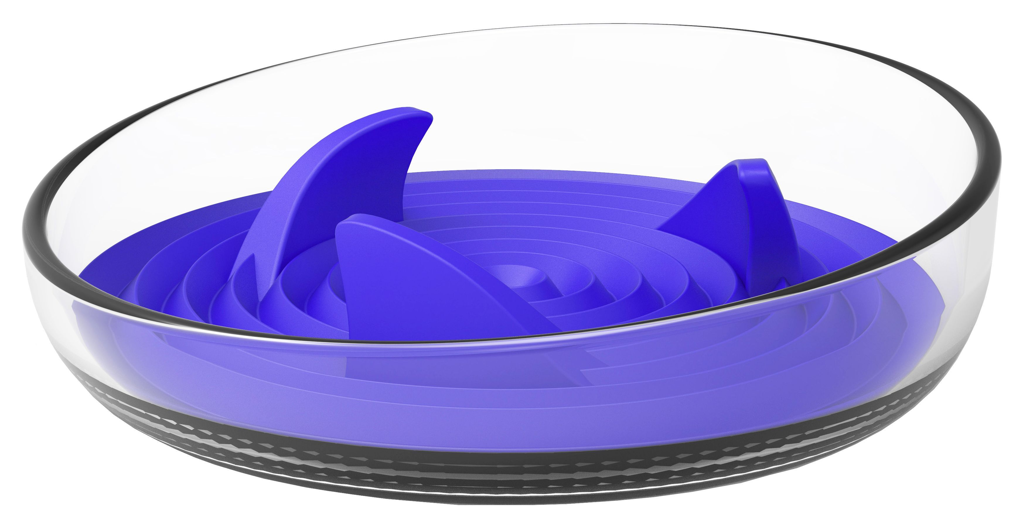 Pet Life ® 'Cirlicue' Shark Fin Shaped Modern Slow Feeding Pet Bowl - P's One-Stop Shop 