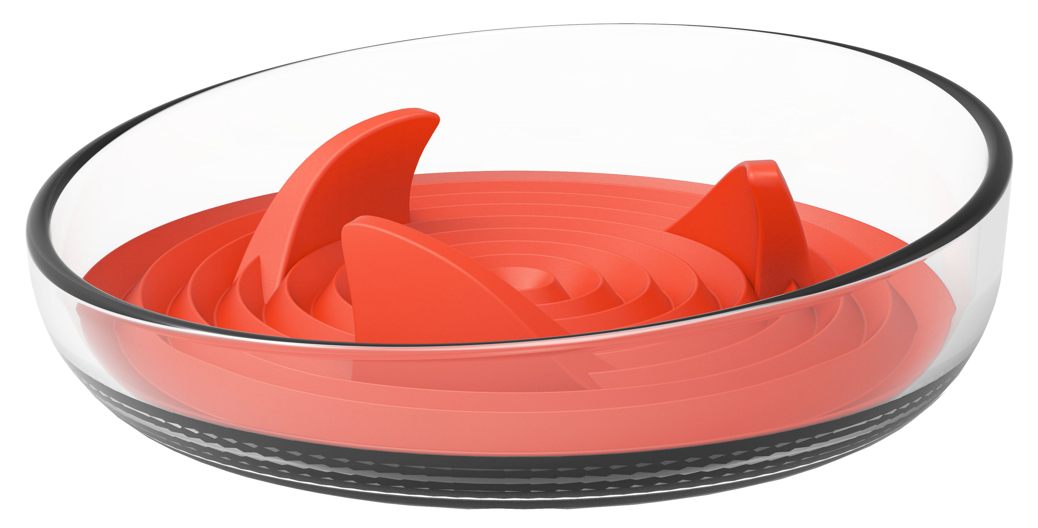 Pet Life ® 'Cirlicue' Shark Fin Shaped Modern Slow Feeding Pet Bowl - P's One-Stop Shop 