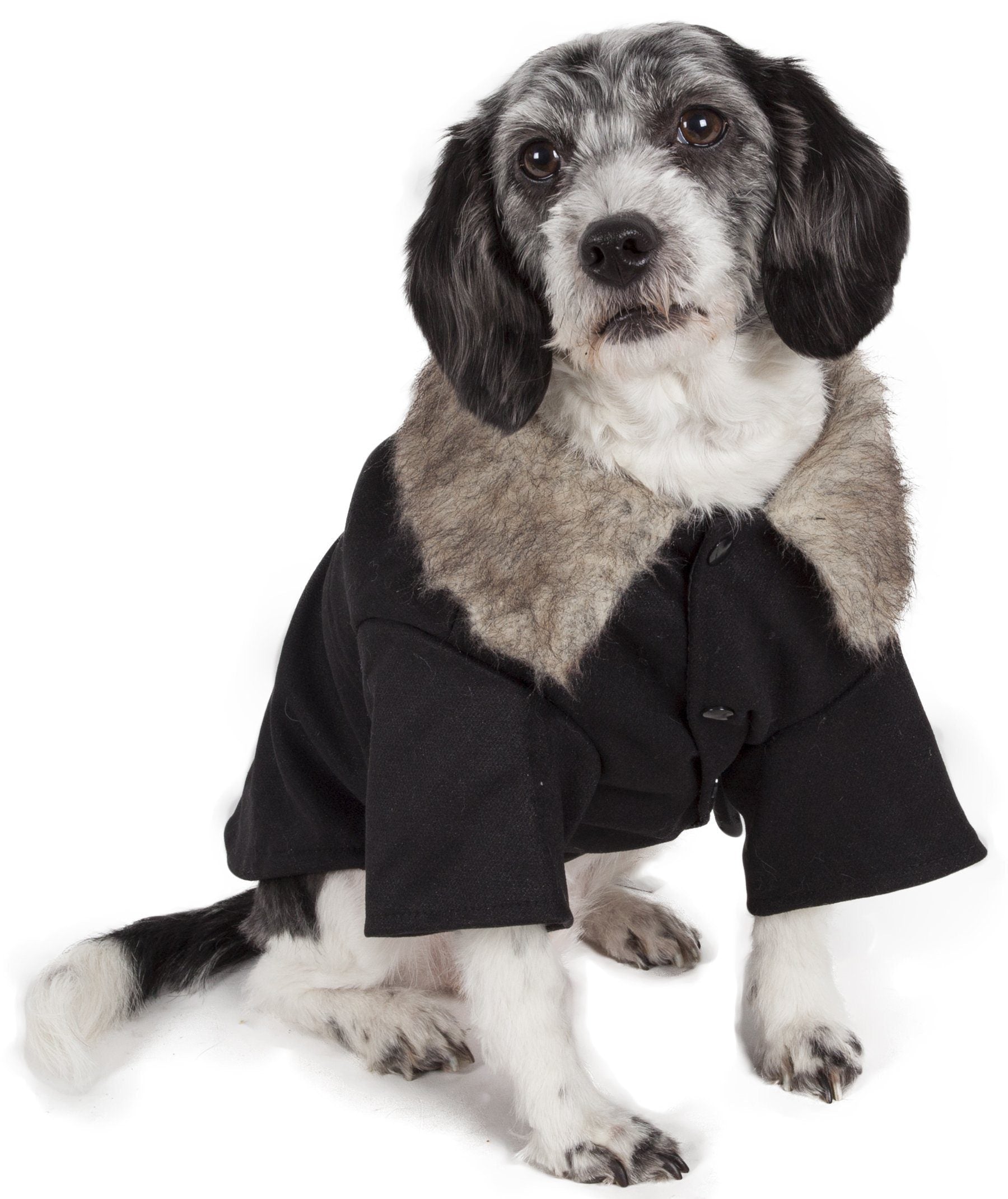 Pet Life ® 'Coast-Guard' Buttoned Fashion Faux-Fur Collared Wool Dog Coat - P's One-Stop Shop 