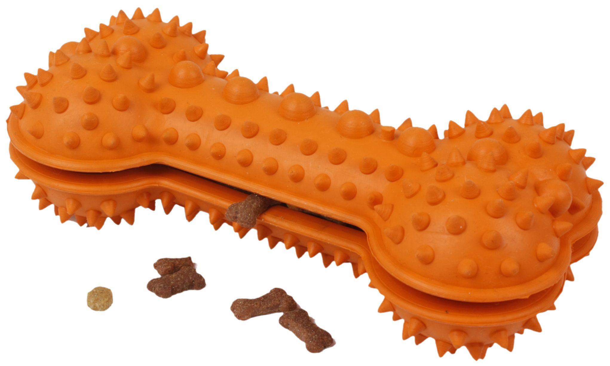 Pet Life ® 'Denta-Bone' TPR Treat Dispensing and Dental Cleaning Durable Dog Toy - P's One-Stop Shop 