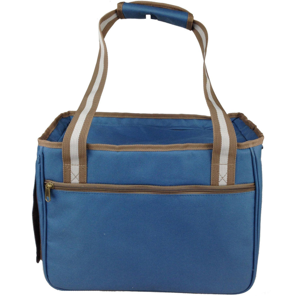 Pet Life ® Dual Snap Pocketed Fashion Designer Canvas Travel Pet Dog Carrier - P's One-Stop Shop 