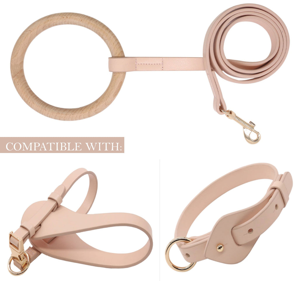 Pet Life ® 'Ever-Craft' Boutique Series Beechwood and Leather Designer Dog Leash - P's One-Stop Shop 