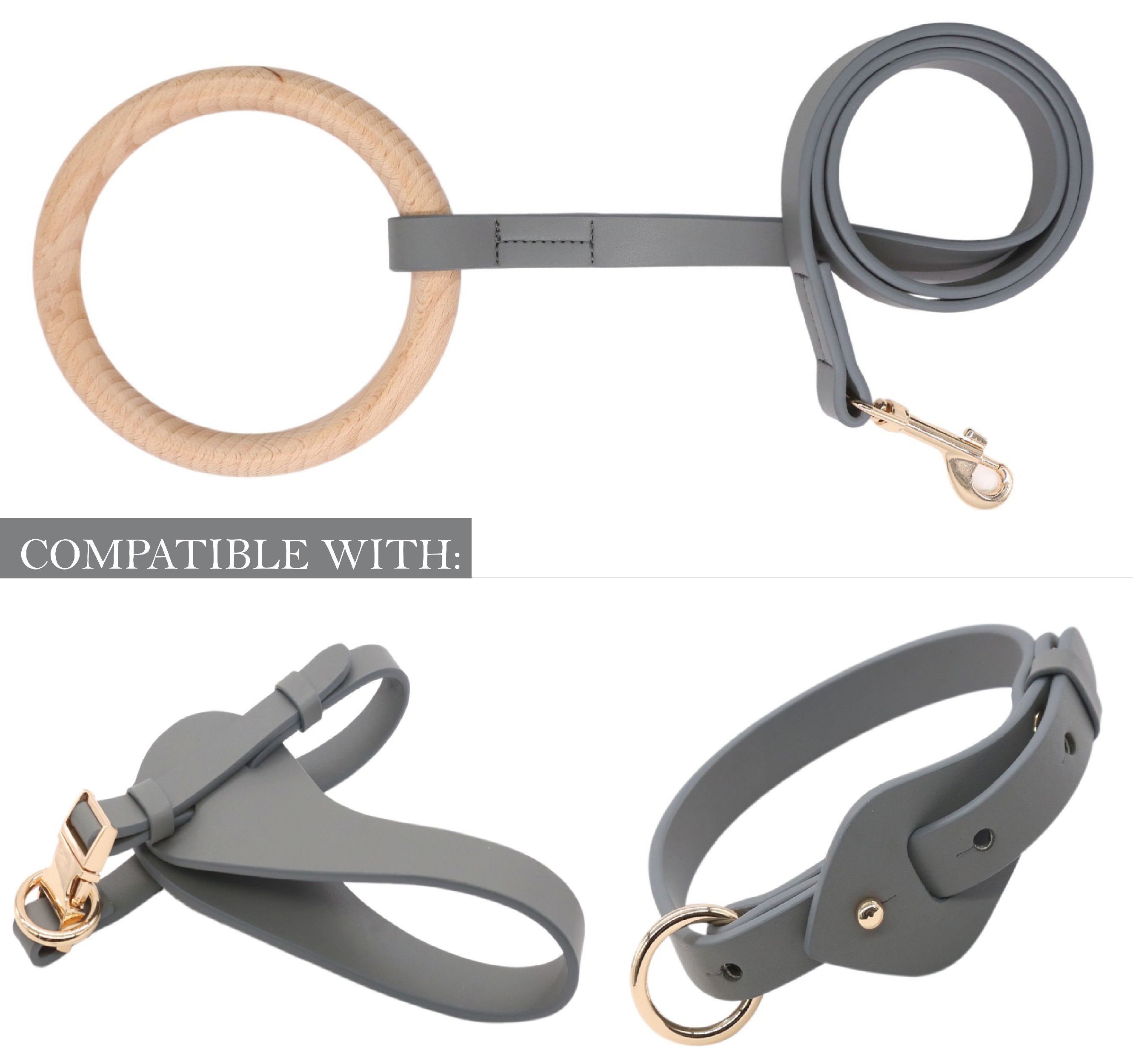 Pet Life ® 'Ever-Craft' Boutique Series Beechwood and Leather Designer Dog Leash - P's One-Stop Shop 