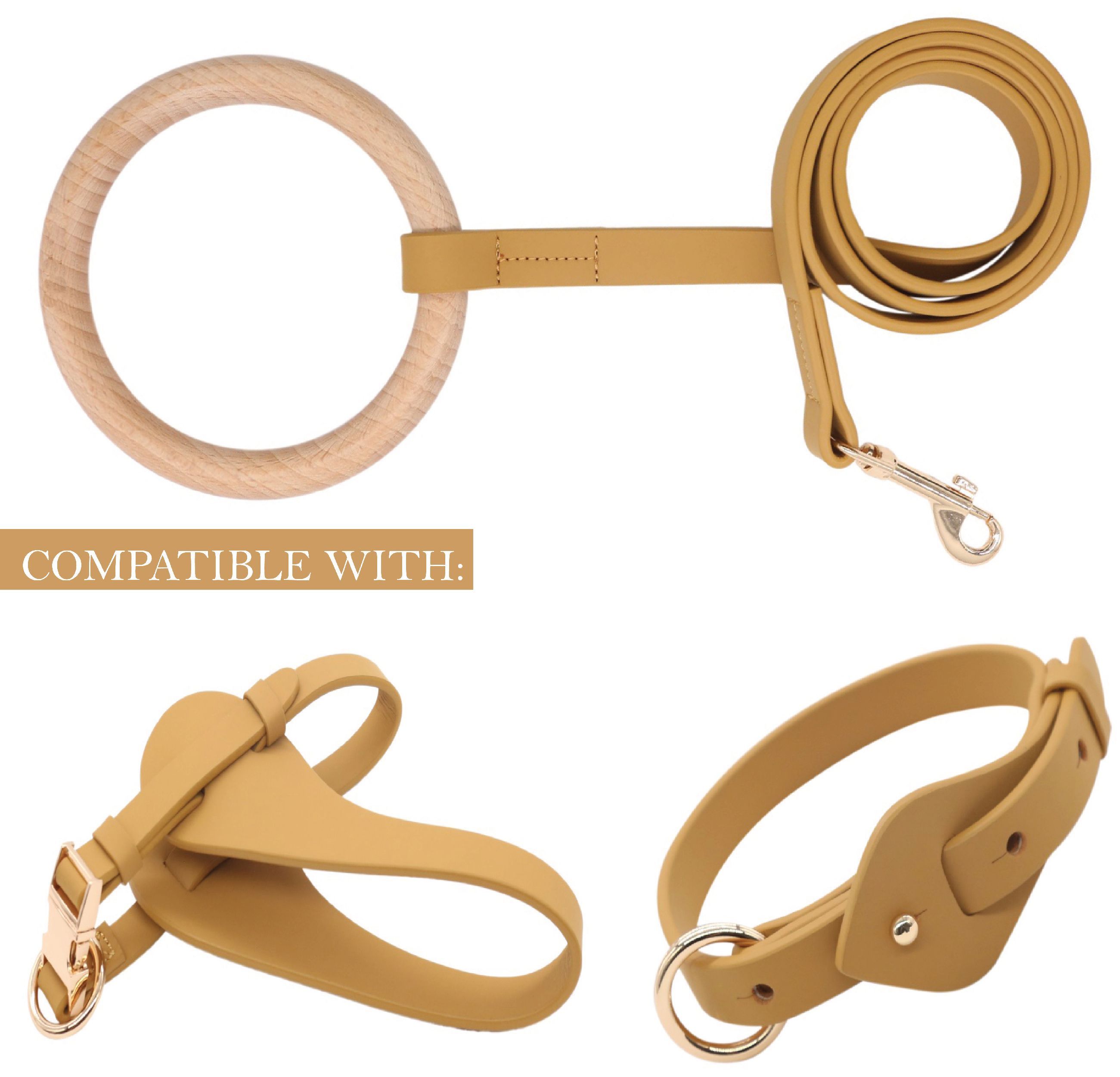 Pet Life ® 'Ever-Craft' Boutique Series Beechwood and Leather Designer Dog Leash - P's One-Stop Shop 