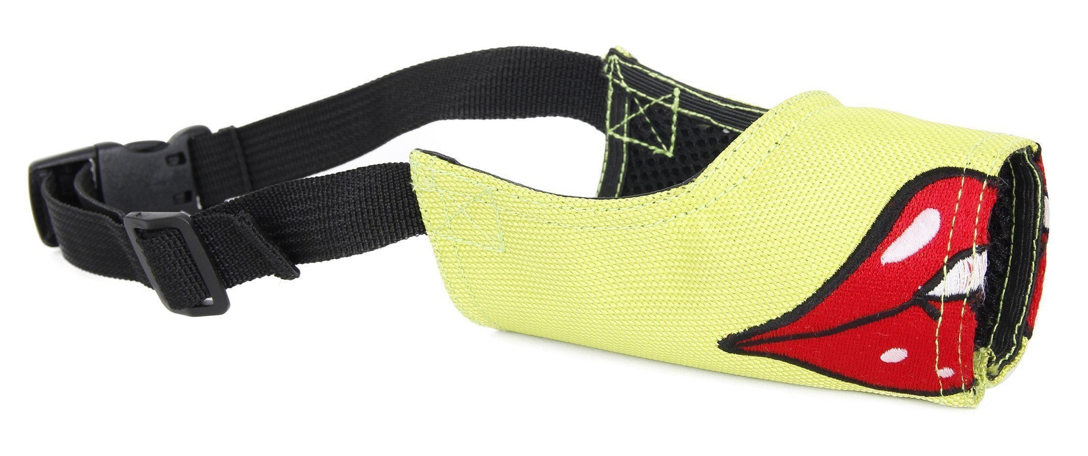 Pet Life ® 'Funimation' Animated Nylon Mesh Protective Travel Anti-Bark Dog Muzzle - P's One-Stop Shop 
