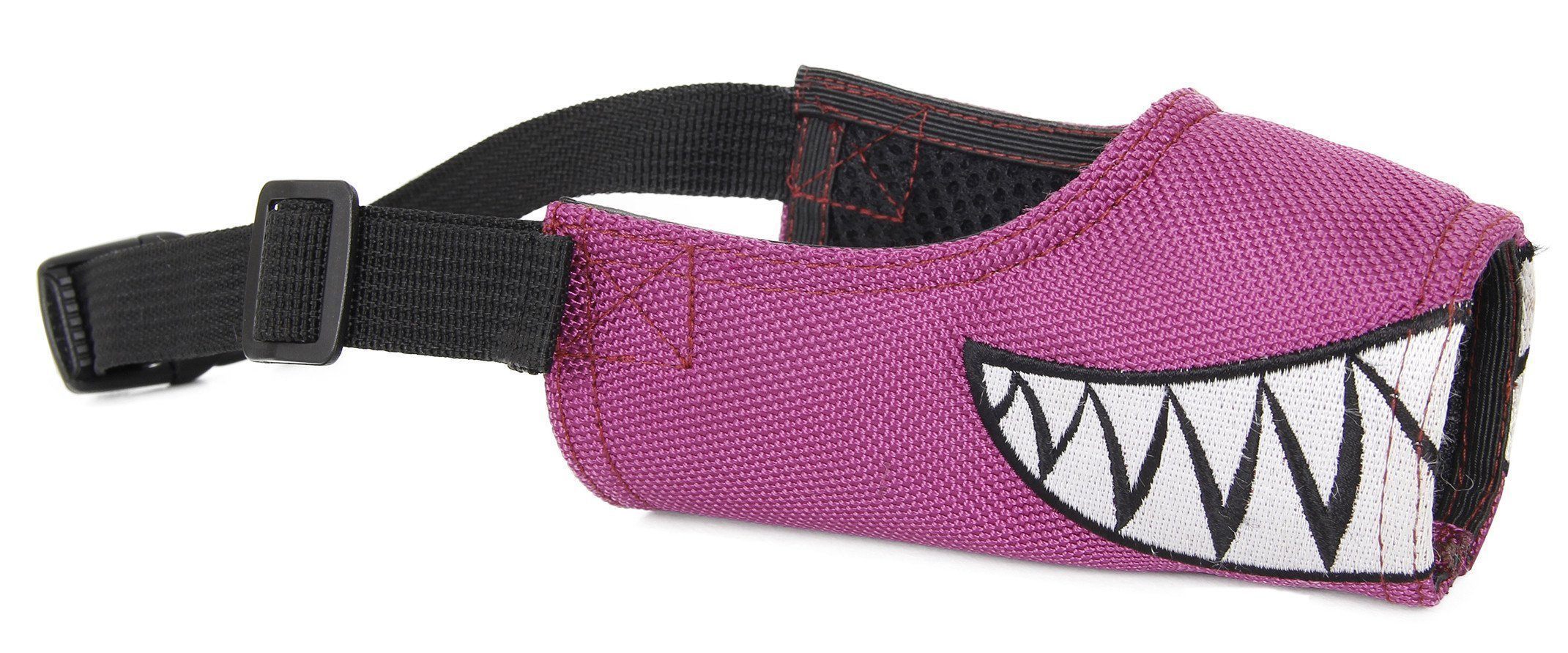 Pet Life ® 'Funimation' Animated Nylon Mesh Protective Travel Anti-Bark Dog Muzzle - P's One-Stop Shop 