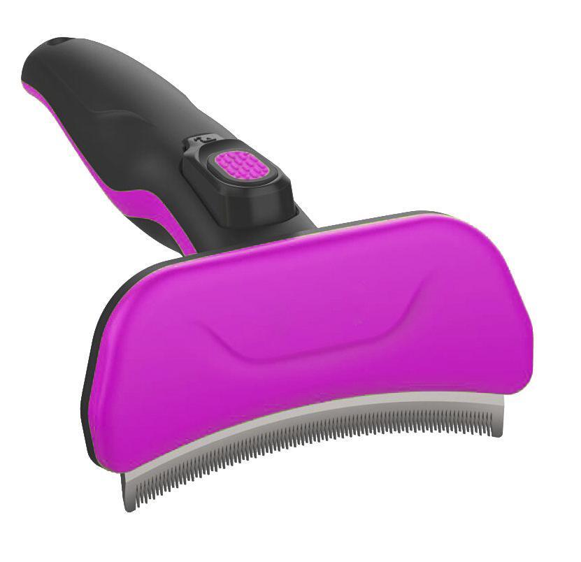 Pet Life ® 'Fur-Guard' Easy Self-Cleaning Grooming Deshedder Pet Comb - P's One-Stop Shop 