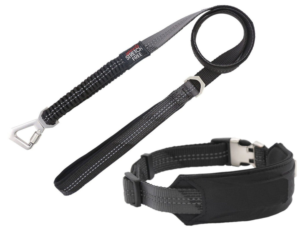 Pet Life ® 'Geo-prene' 2-in-1 Shock Absorbing Neoprene Padded Reflective Dog Leash and Collar - P's One-Stop Shop 