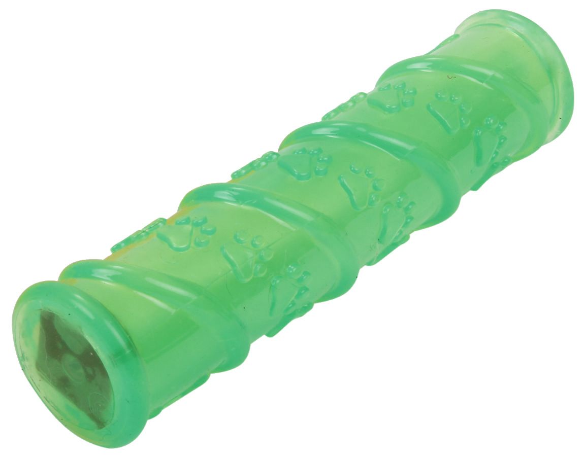Pet Life ® 'Glow-Stick' TPR and LED Lighting Squeak and Chew Dog Toy - P's One-Stop Shop 