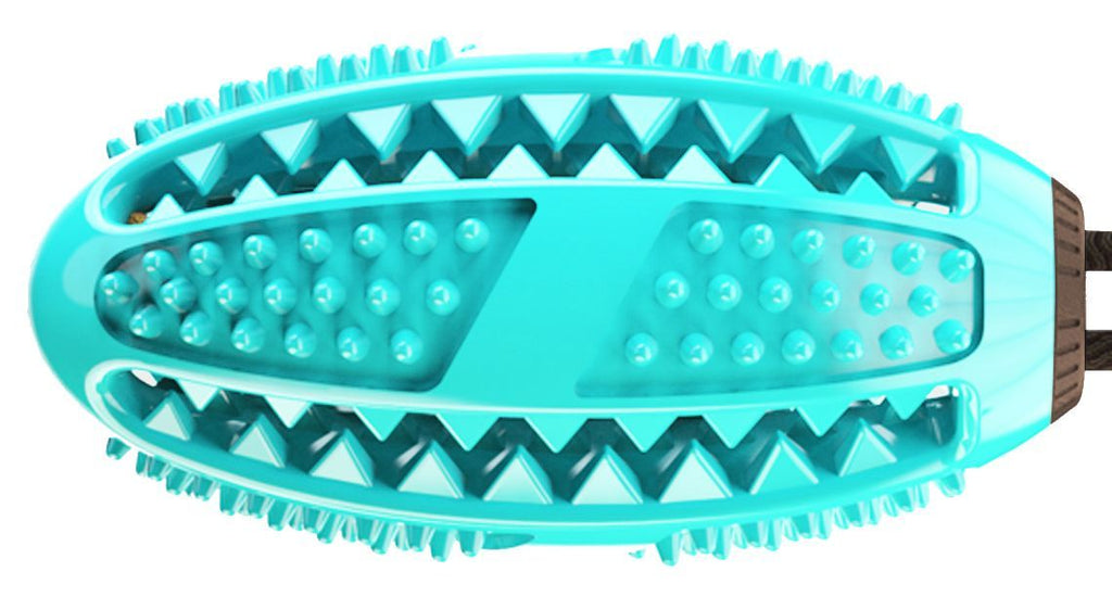 Pet Life ® 'Grip N' Play' Treat Dispensing Football Shaped Suction Cup Dog Toy - P's One-Stop Shop 