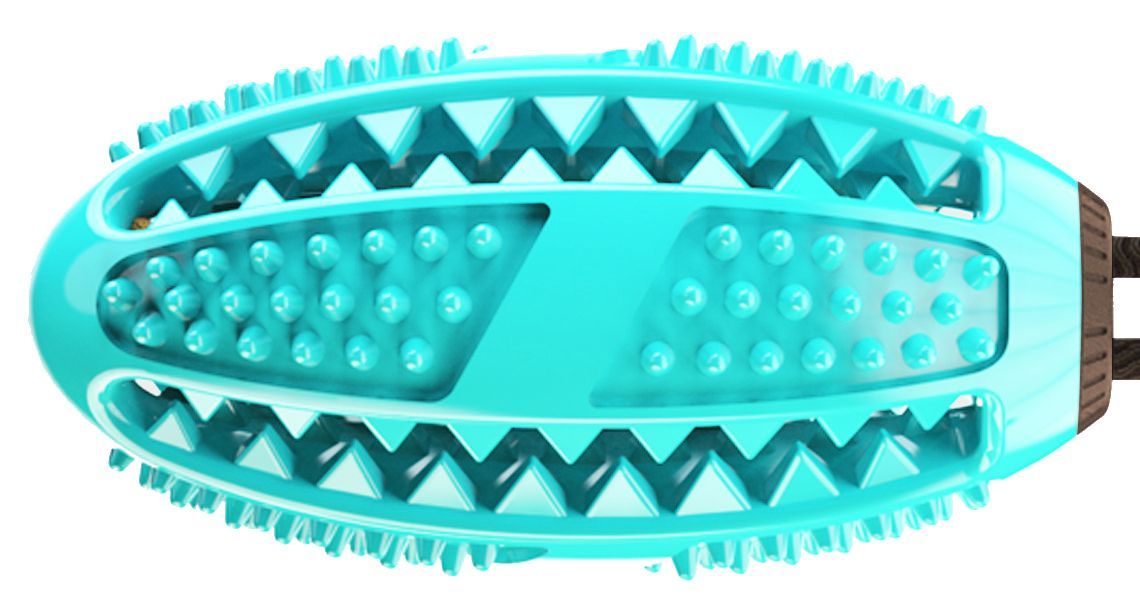 Pet Life ® 'Grip N' Play' Treat Dispensing Football Shaped Suction Cup Dog Toy - P's One-Stop Shop 