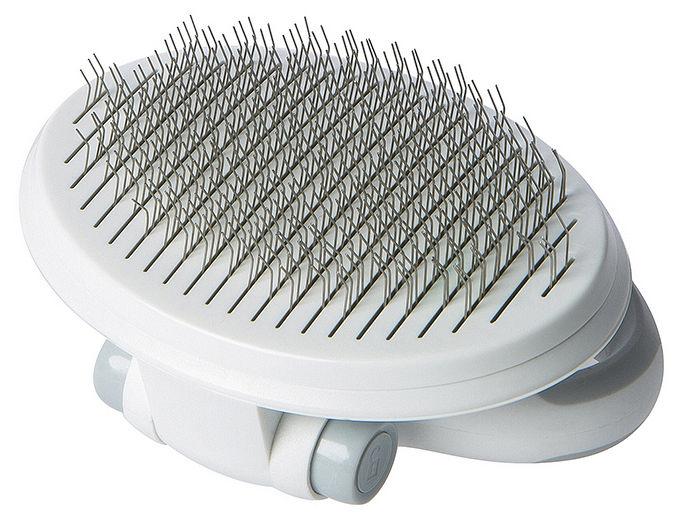 Pet Life ® 'Gyrater' Travel Self-Cleaning Swivel Grooming Slicker Pet Brush - P's One-Stop Shop 