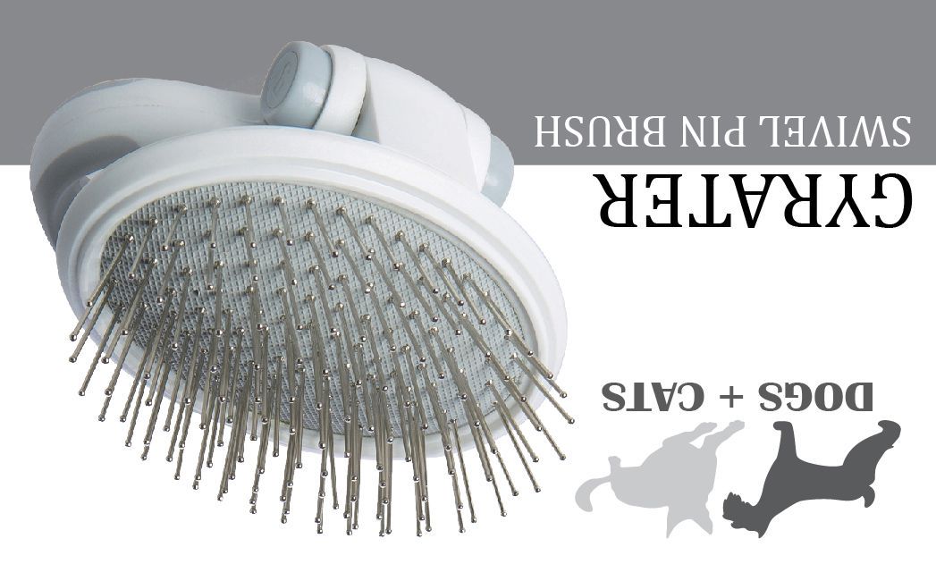Pet Life ® 'Gyrater' Travel Swivel Pet Grooming Pin Brush - P's One-Stop Shop 