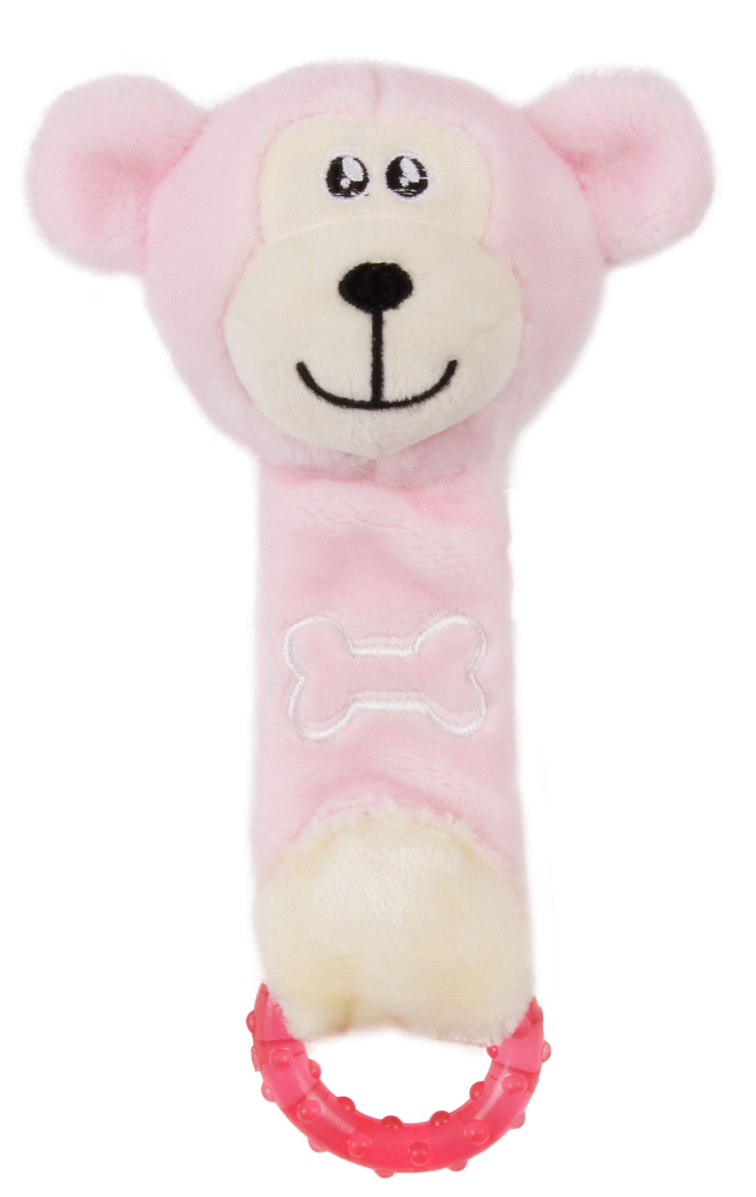 Pet Life ® Moo-Born' Plush Squeaky and Crinkle Newborn Rubber Teething Cat and Dog Toy - P's One-Stop Shop 