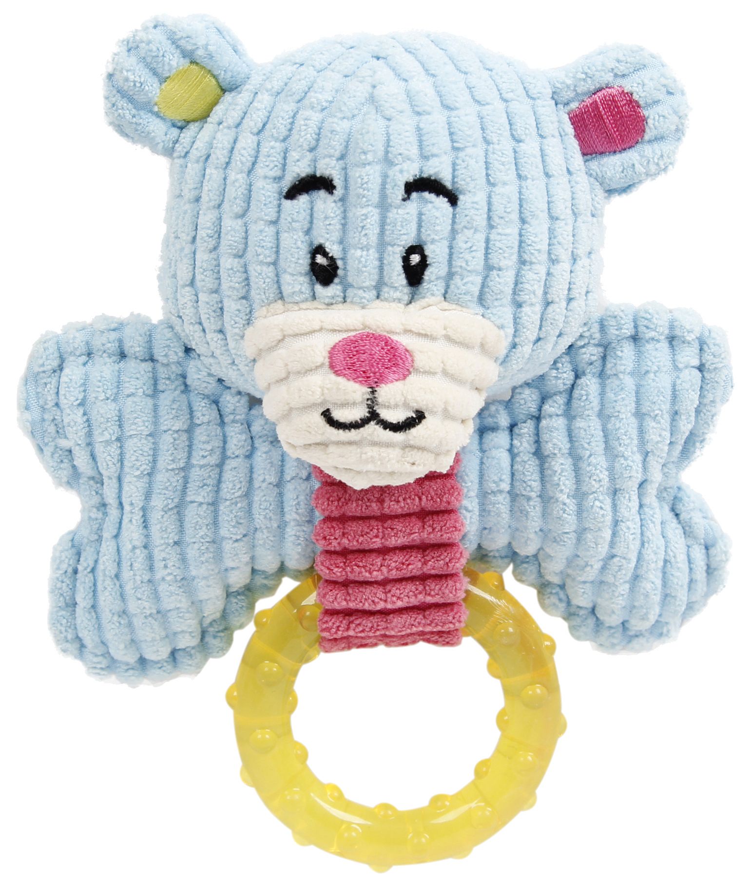 Pet Life ® 'Paci-Plush' Plush Squeaking and Rubber Teething Newborn Puppy Dog Toy - P's One-Stop Shop 