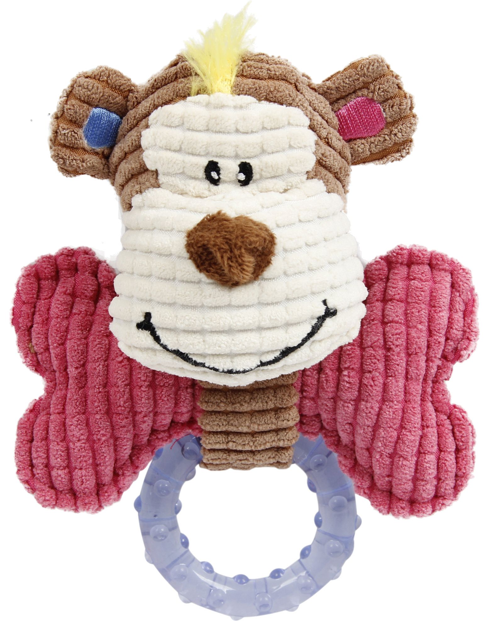 Pet Life ® 'Paci-Plush' Plush Squeaking and Rubber Teething Newborn Puppy Dog Toy - P's One-Stop Shop 