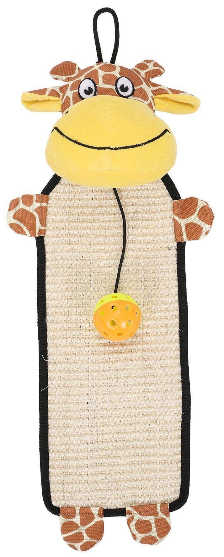 Pet Life ® 'Paw-Pleasant' Hanging Sisal & Jute Carpet Kitty Cat Scratcher with Toy - P's One-Stop Shop 