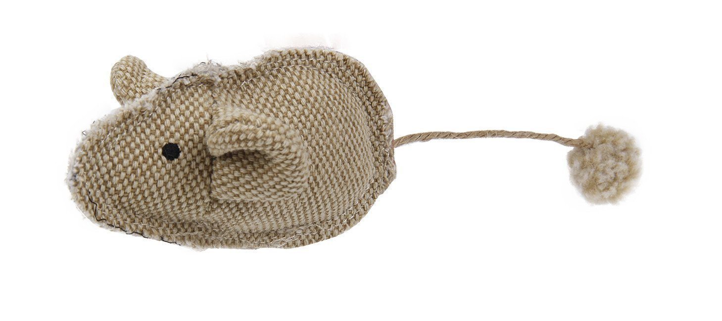 Pet Life ® 'Pompom Tailed' Durable Cat and Mouse Plush Cat Toy - P's One-Stop Shop 