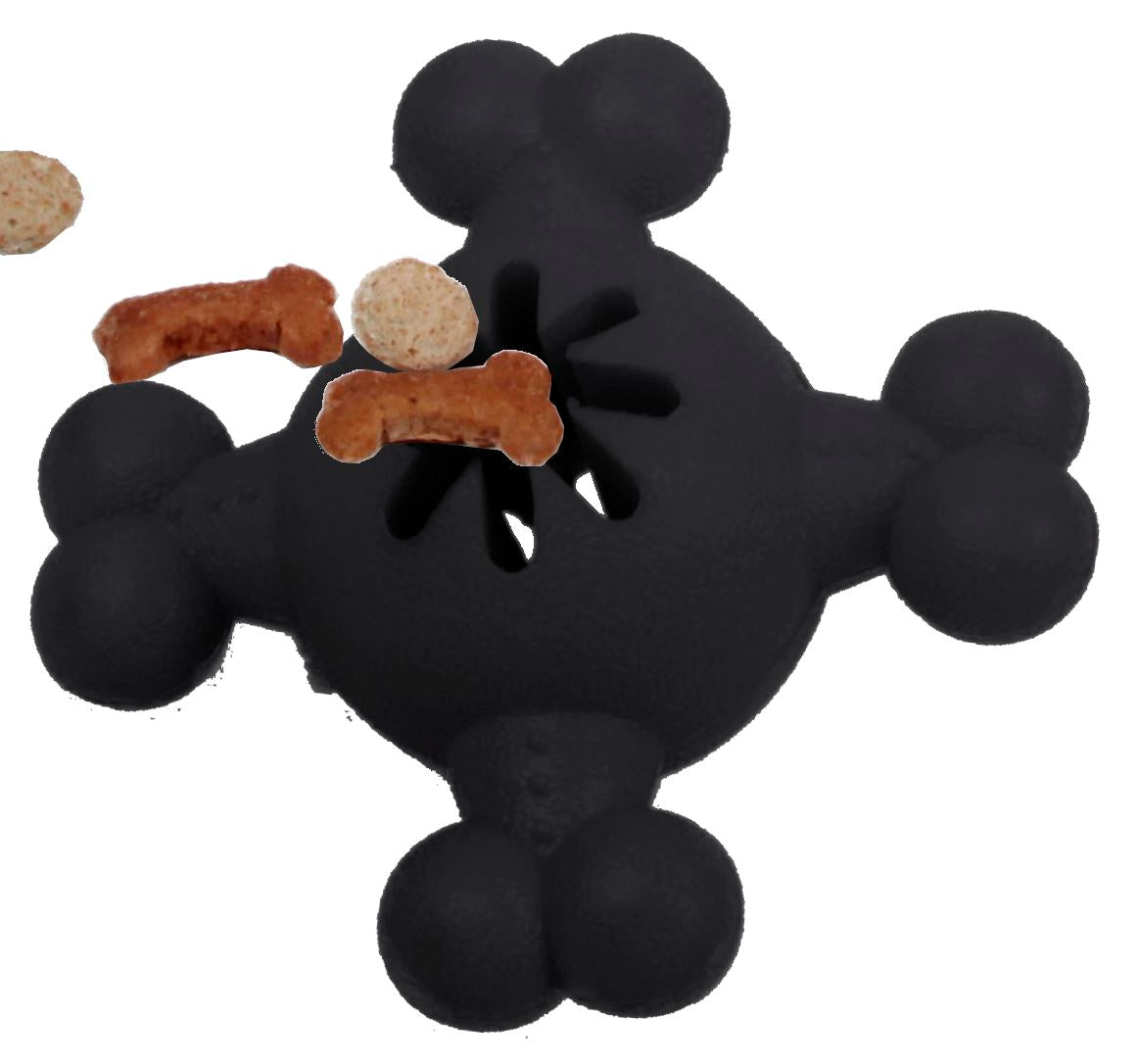 Pet Life ® 'Quadra-Bone' TPR Treat Dispensing Durable Dog Toy - P's One-Stop Shop 