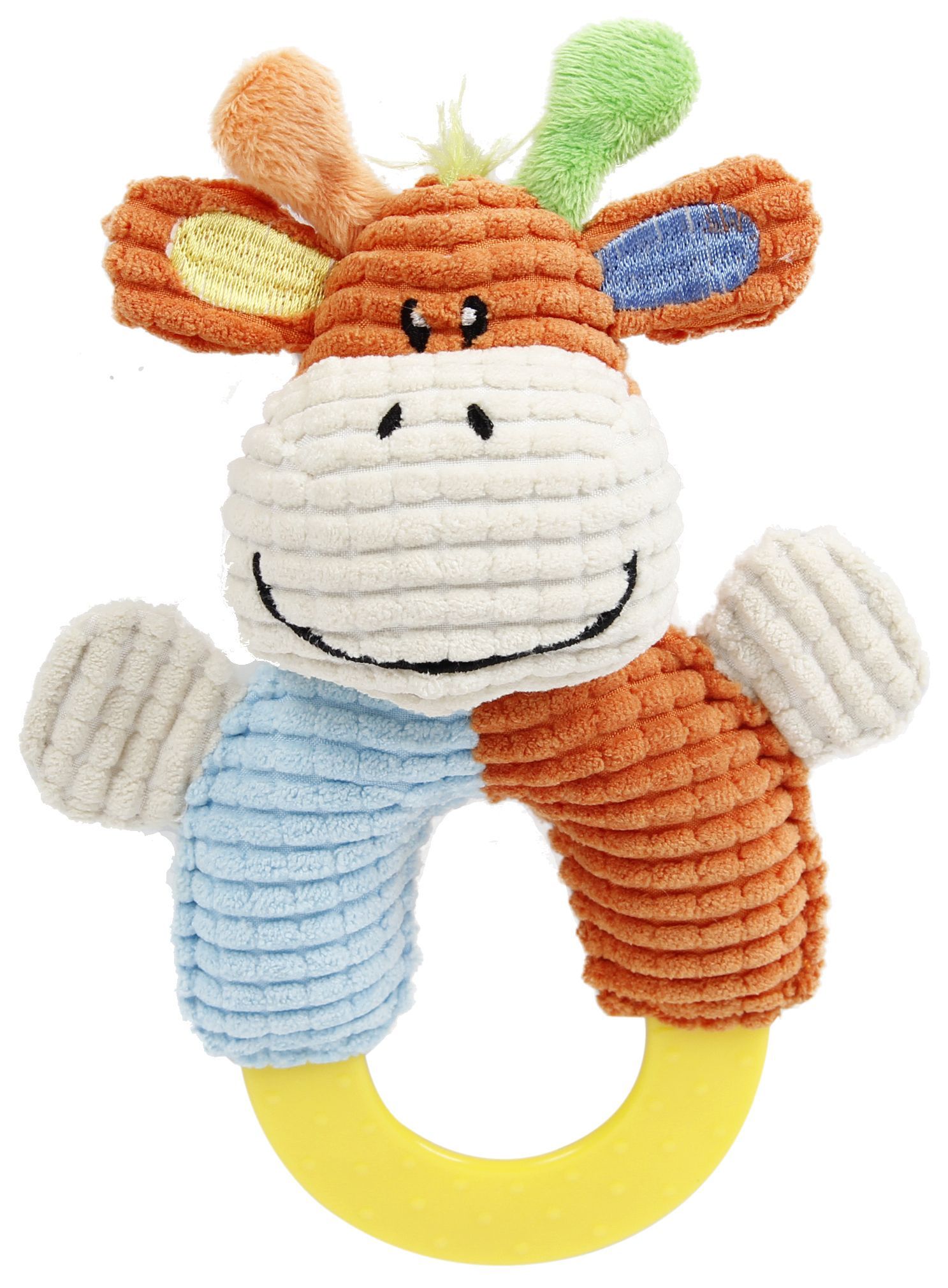 Pet Life ® 'Ring-O-Round' Plush Squeaking and Rubber Teething Newborn Puppy Dog Toy - P's One-Stop Shop 