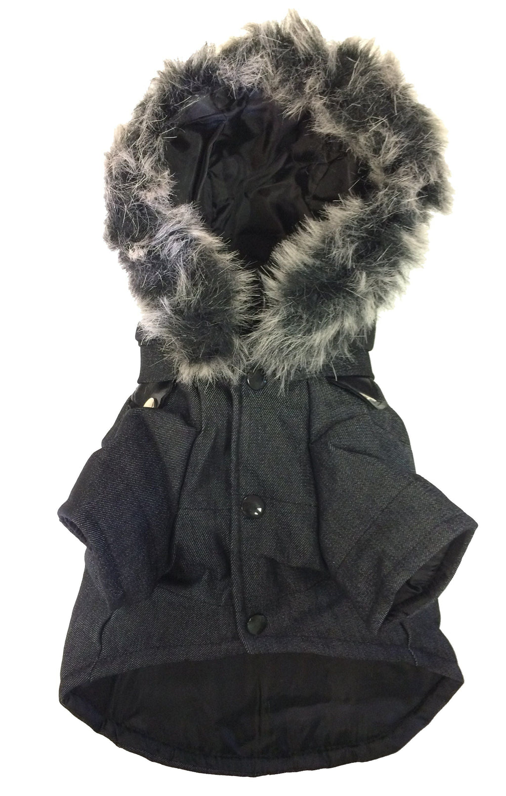 Pet Life ® 'Ruff-Choppered' Denim Fashioned Wool Dog Coat Jacket - P's One-Stop Shop 