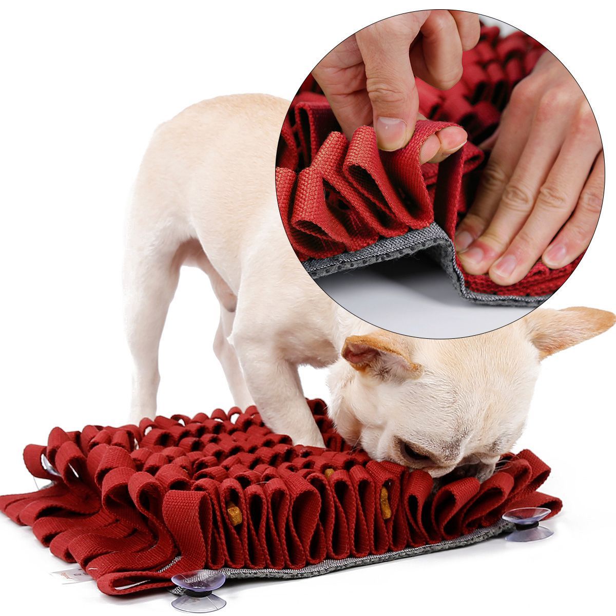 Pet Life ® 'Sniffer Grip' Interactive Anti-Skid Suction Pet Snuffle Mat - P's One-Stop Shop 