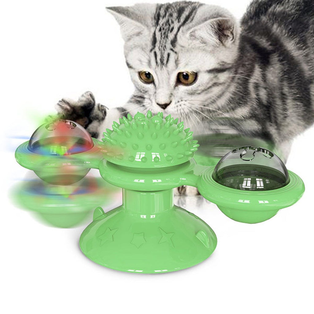 Pet Life ® 'Windmill' Rotating Suction Cup Spinning Cat Toy - P's One-Stop Shop 