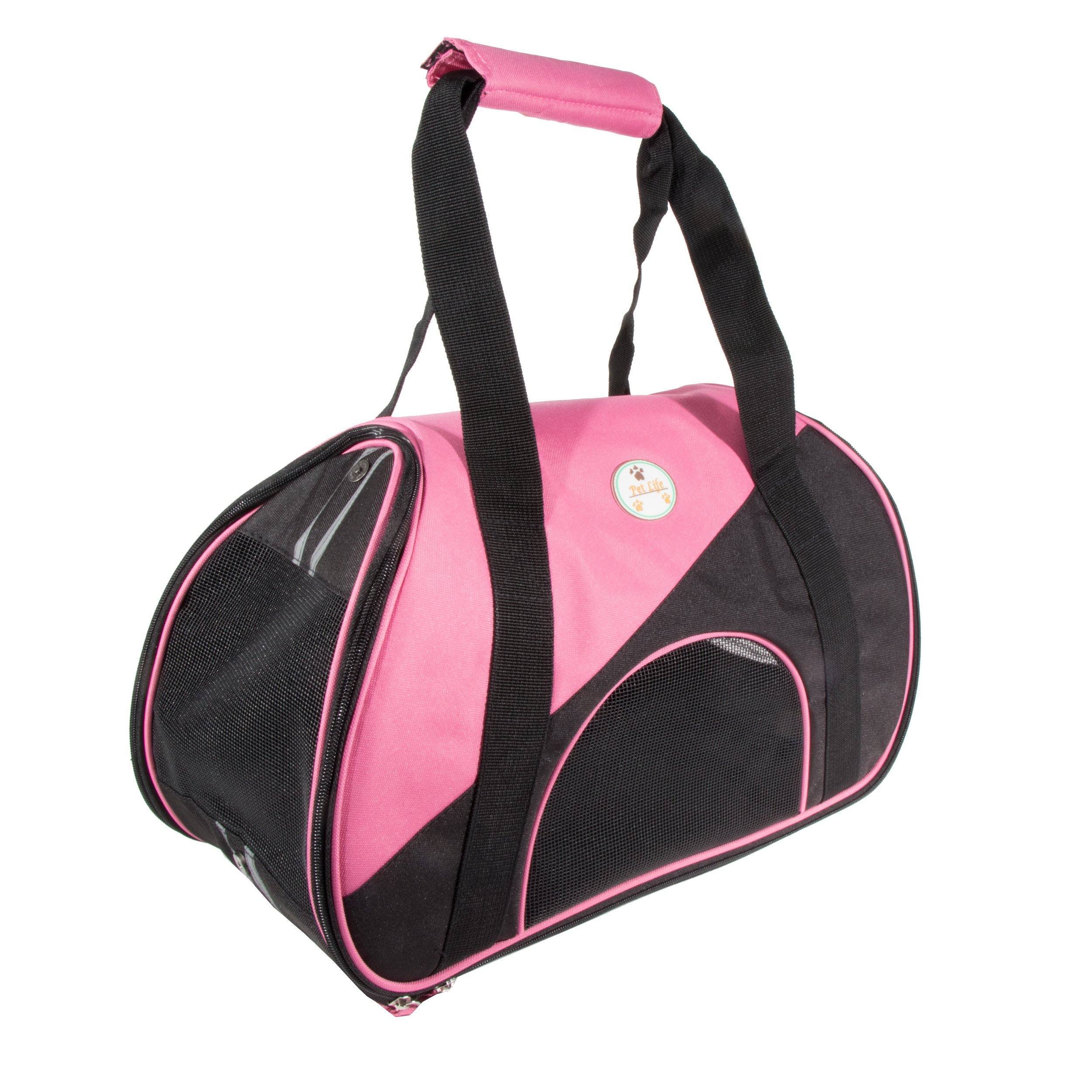 Pet Life ® 'Zip-N-Go' Airline Approved Contoured Fashion Designer Pet Dog Carrier - P's One-Stop Shop 