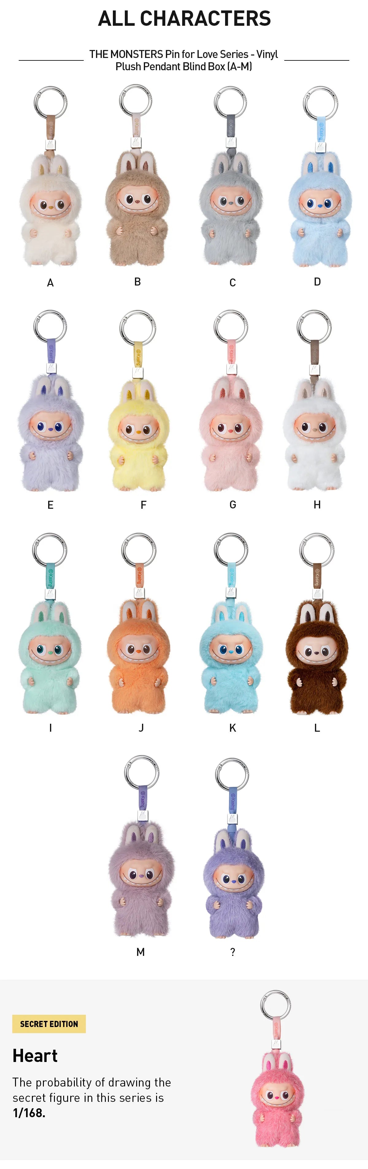 Pop Mart Labubu Pin for Love Series Blind Box (N-Z) Blue - P's One-Stop Shop 