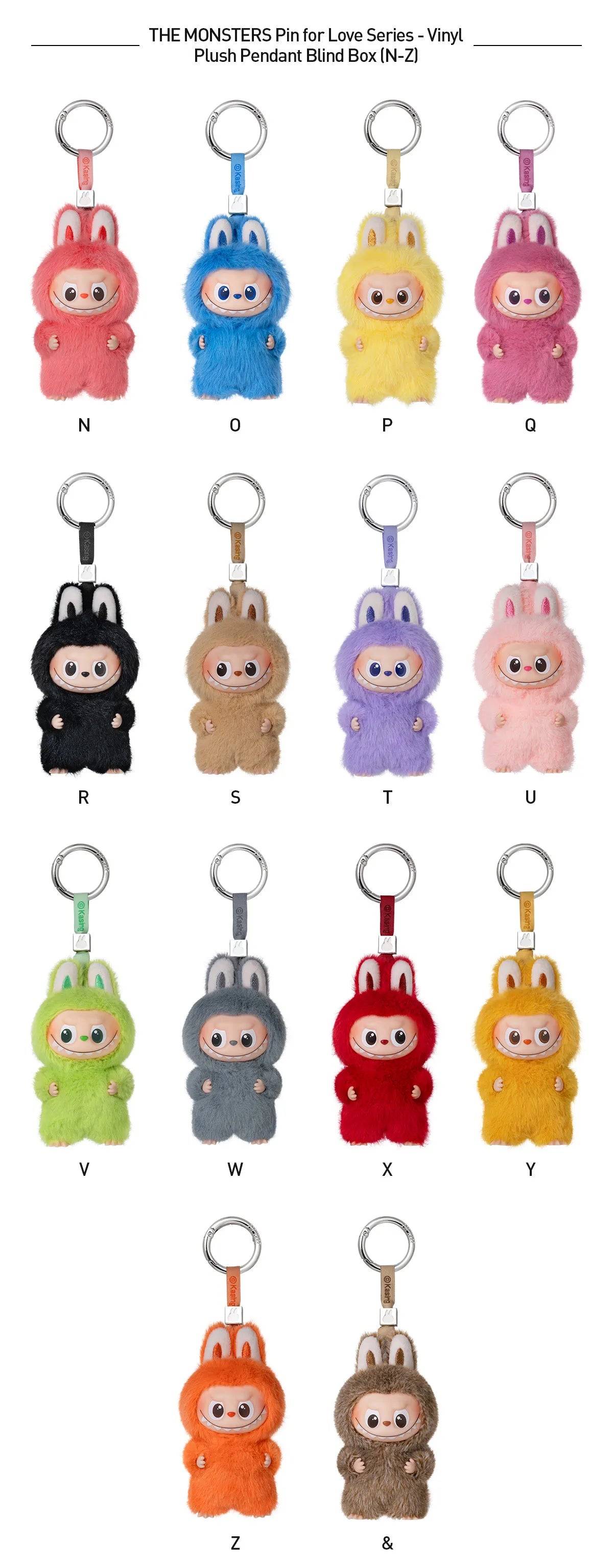 Pop Mart Labubu Pin for Love Series Blind Box (N-Z) Blue - P's One-Stop Shop 