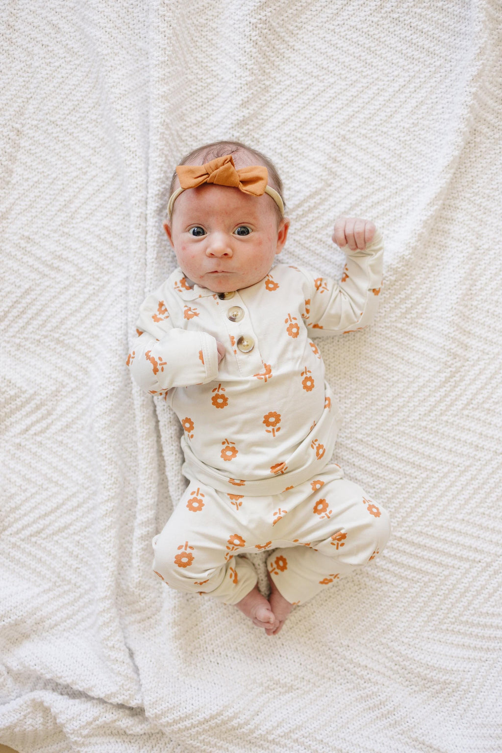 Pumpkin Posie Bamboo Pajamas: Fall Baby & Toddler PJs - P's One-Stop Shop 
